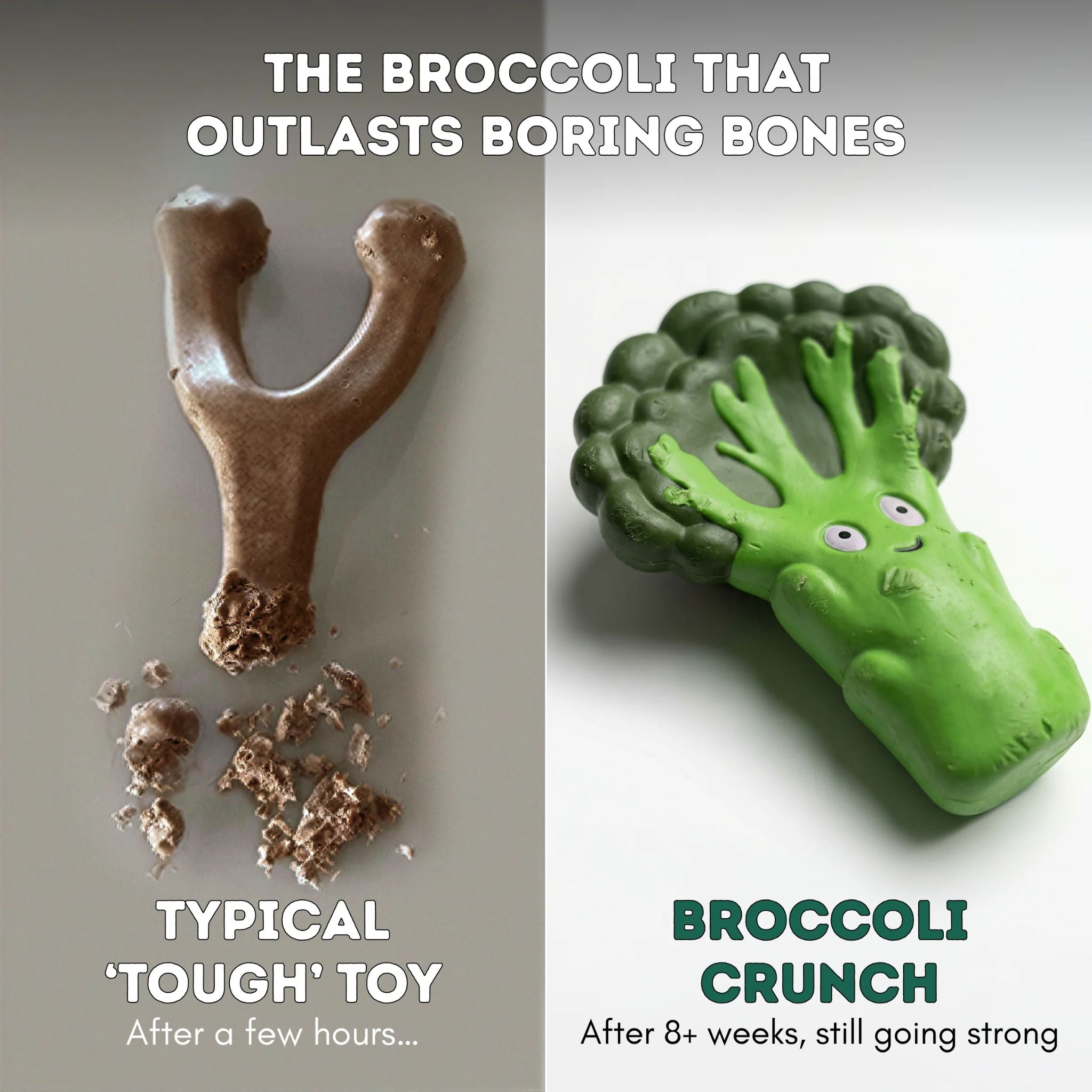 Happy Staffy Co Broccoli Crunch Dog Toy