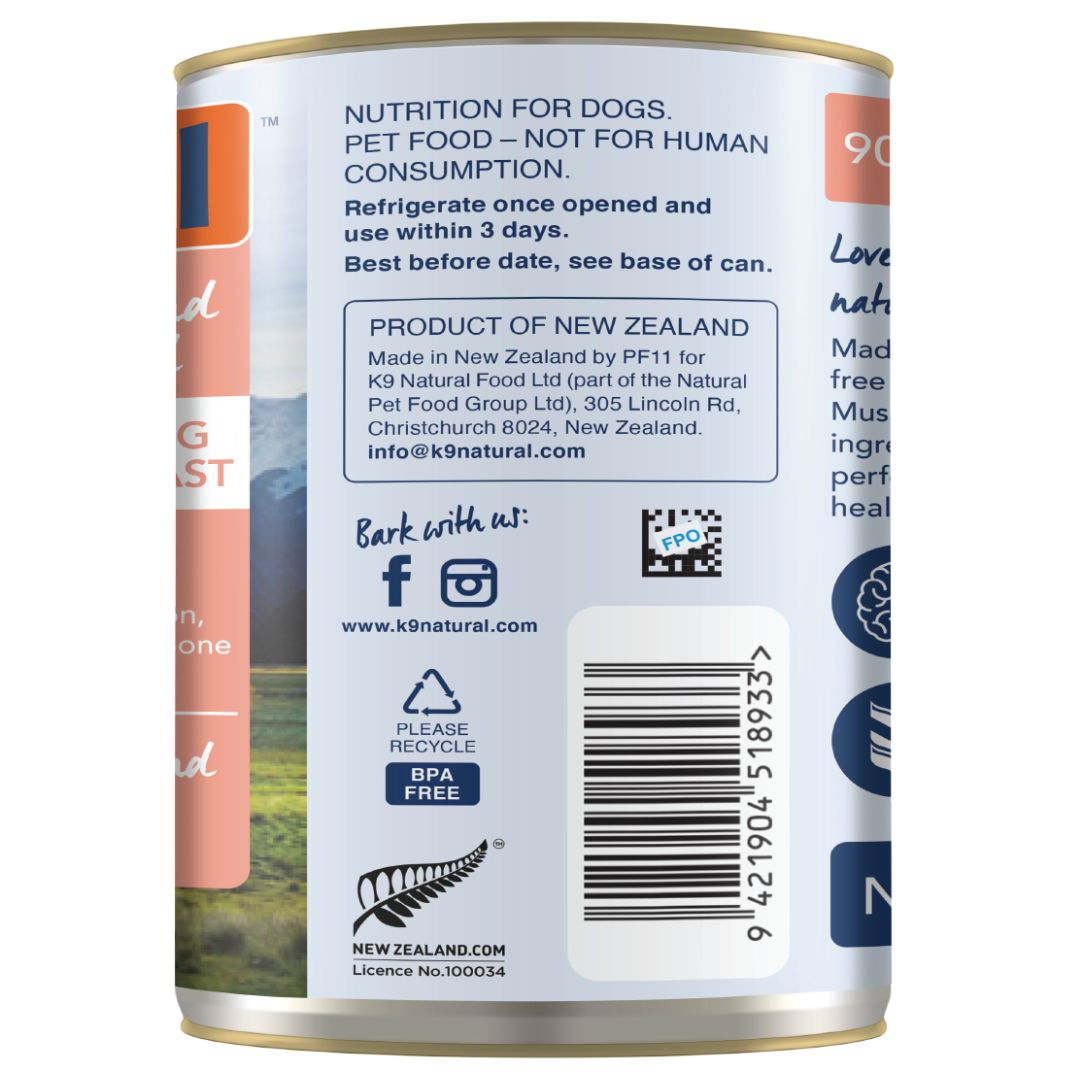 K9 Natural Canned Lamb & Salmon Feast