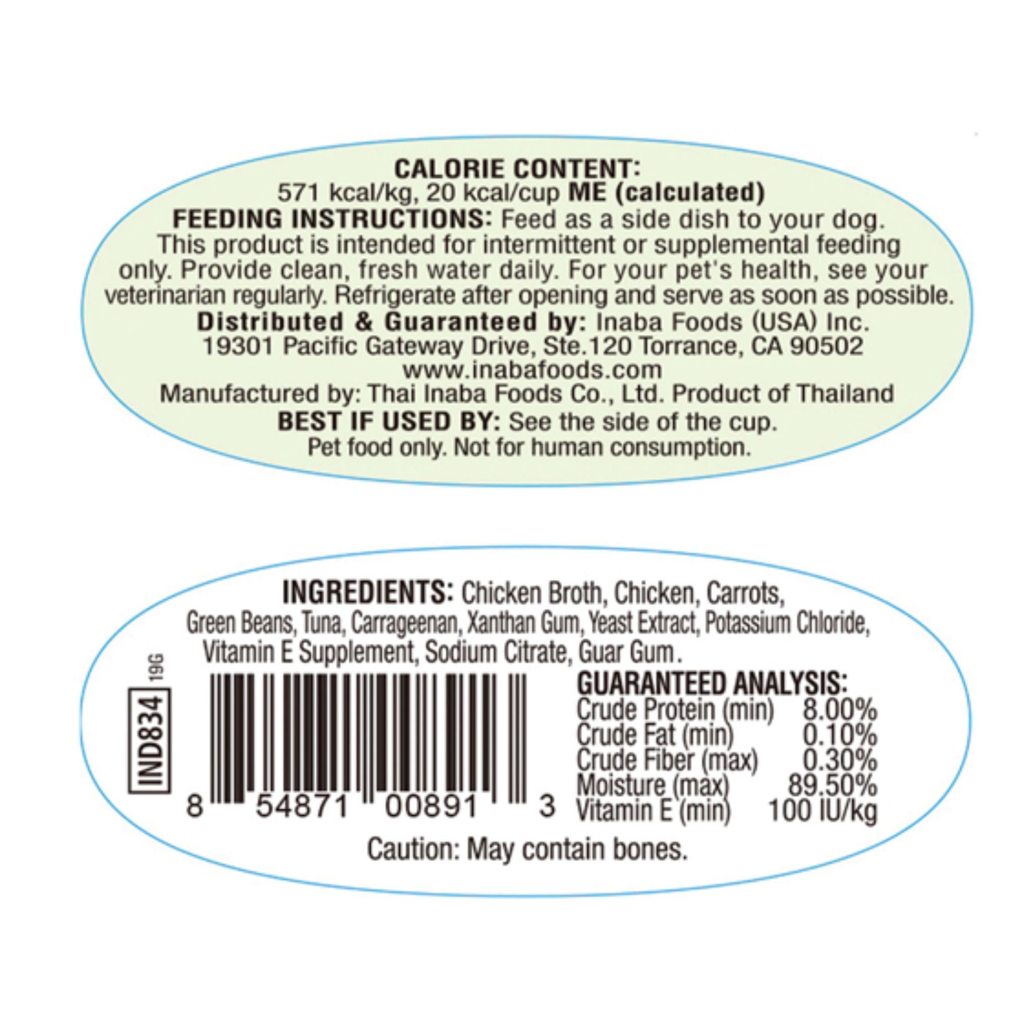 Inaba Dog Treat Twin Packs Chicken with Vegetables & Tuna Recipe | PeekAPaw Pet Supplies
