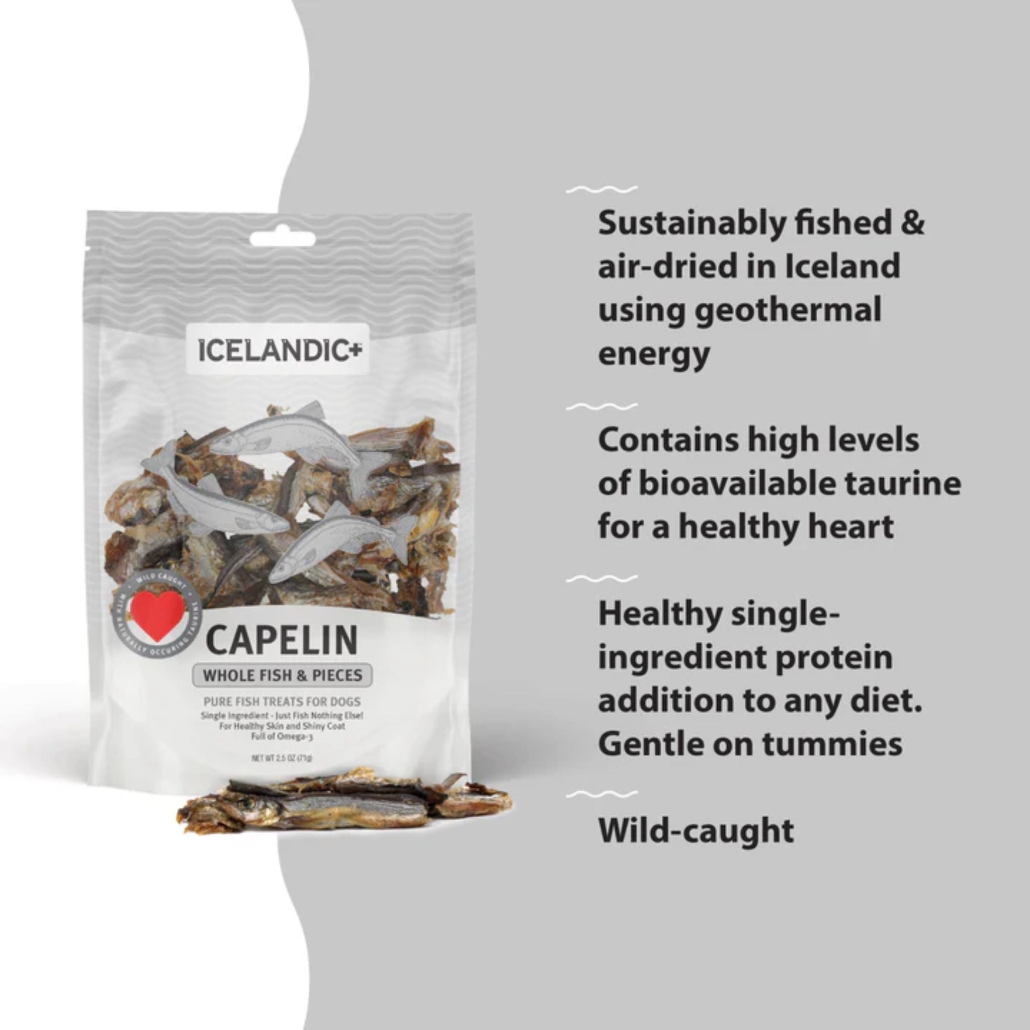 Icelandic+ Dog Treats Capelin Whole Fish