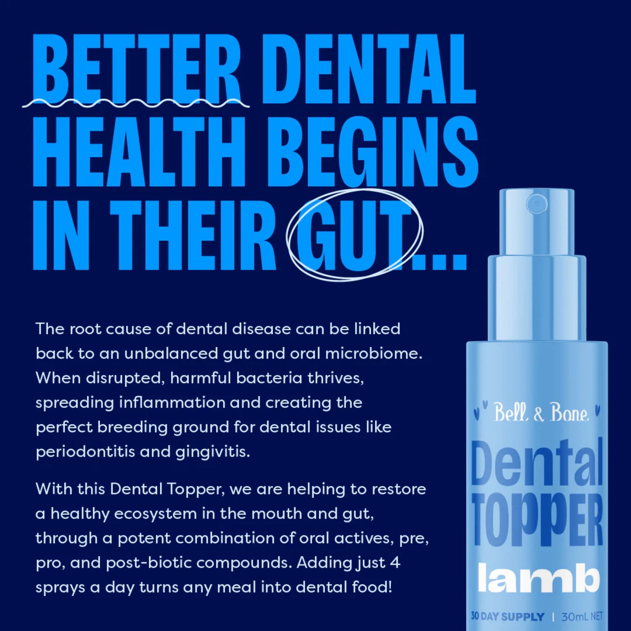 Bell and Bone Dog Dental Topper - Lamb