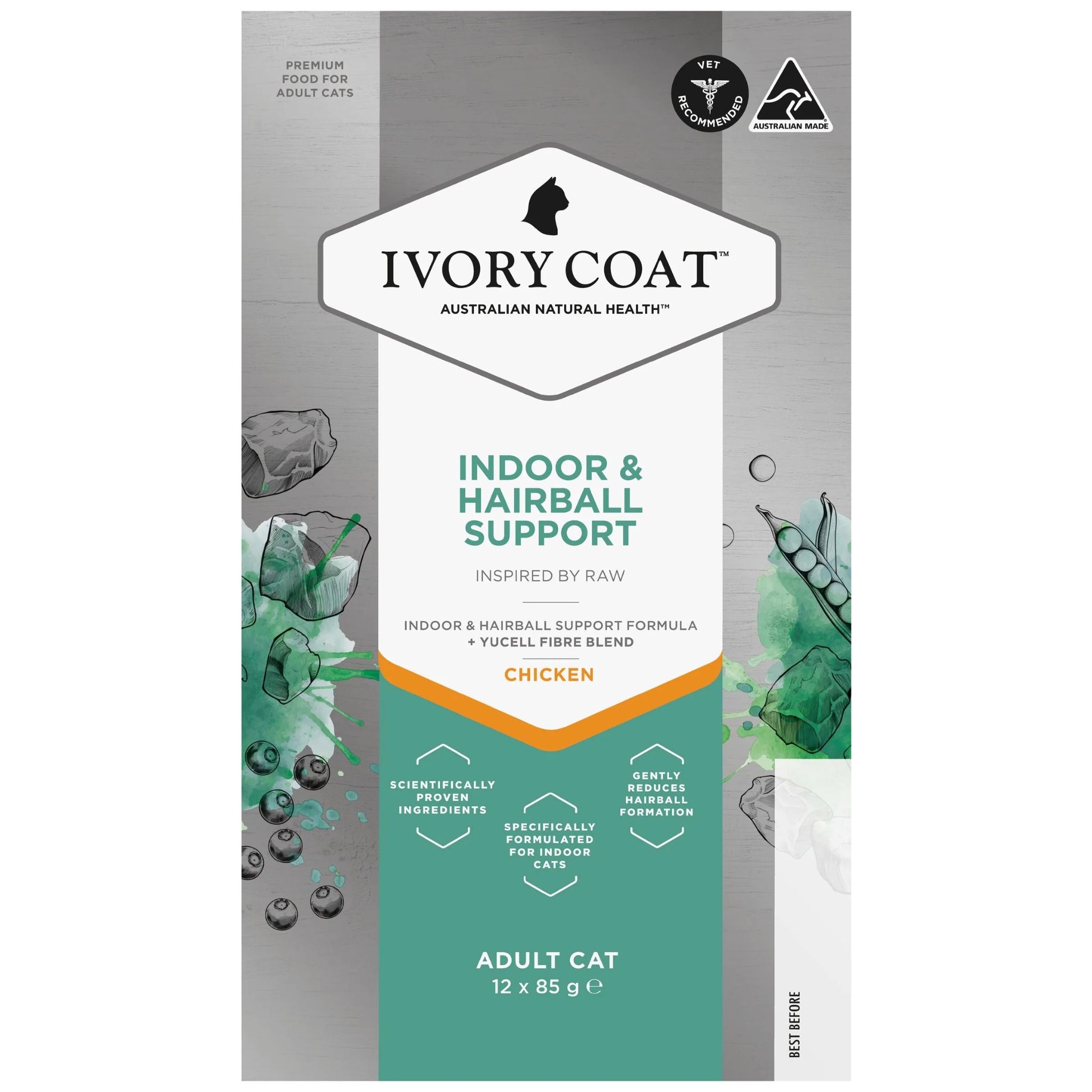 Ivory Coat Inspired By Raw Wet Cat Food Indoor & Hairball