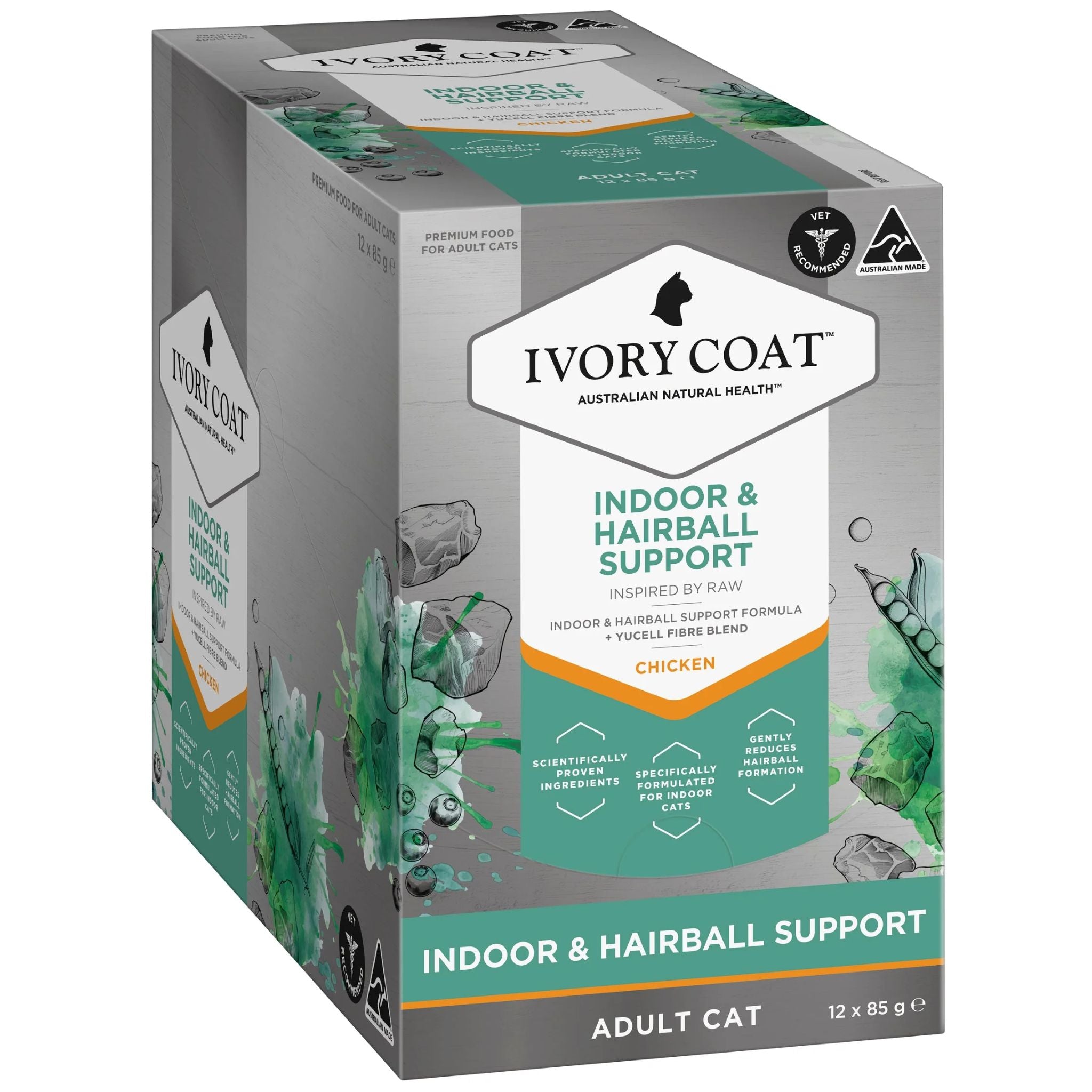 Ivory Coat Inspired By Raw Wet Cat Food Indoor & Hairball
