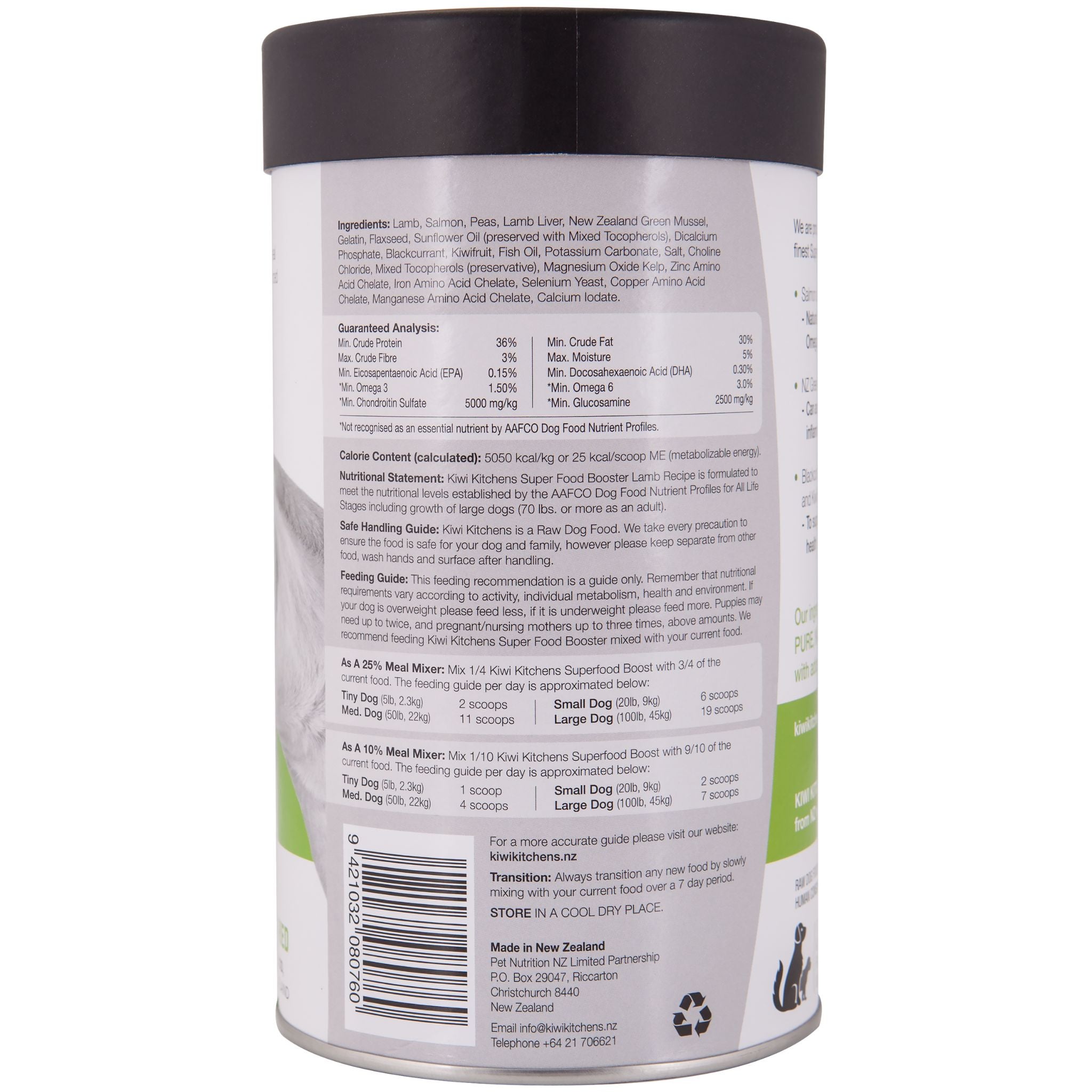 Kiwi Kitchens Booster Dog Super Food Lamb