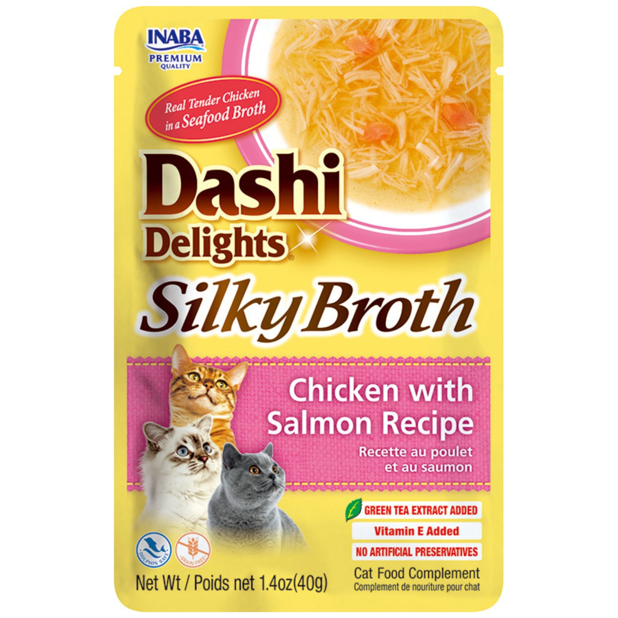 Inaba Cat Treats Dashi Delights Silky Broth Chicken Salmon