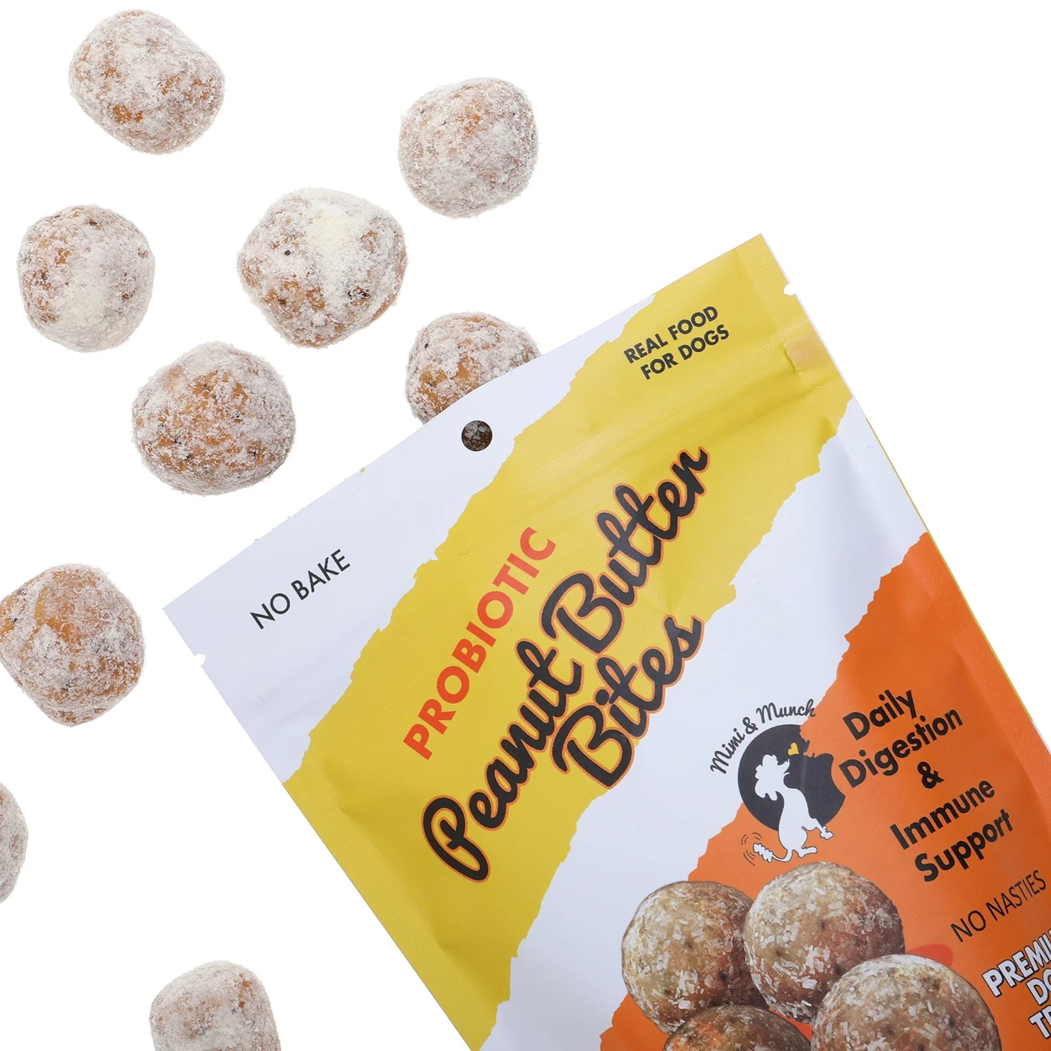 Mimi & Munch Probiotic Peanut Bites Natural Dog Treats