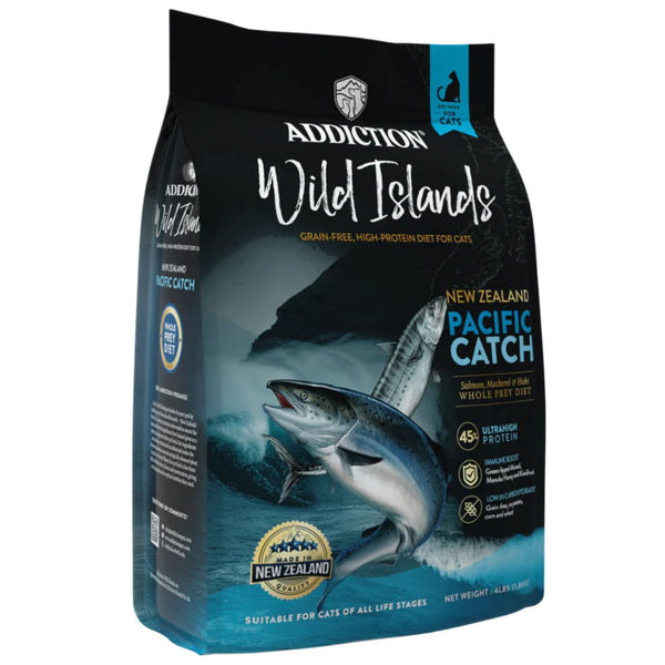 ADDICTION Wild Islands Pacific Catch Premium King Salmon Mackerel & Hoki Dry Cat Food