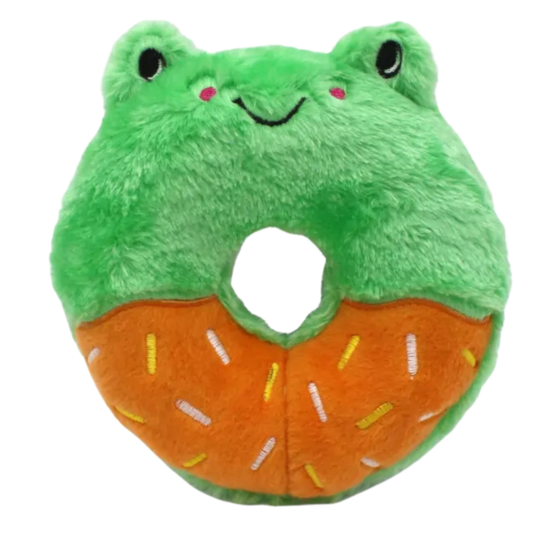 Zippy Paws Dog Toys Plush Donutz Buddies - Frog