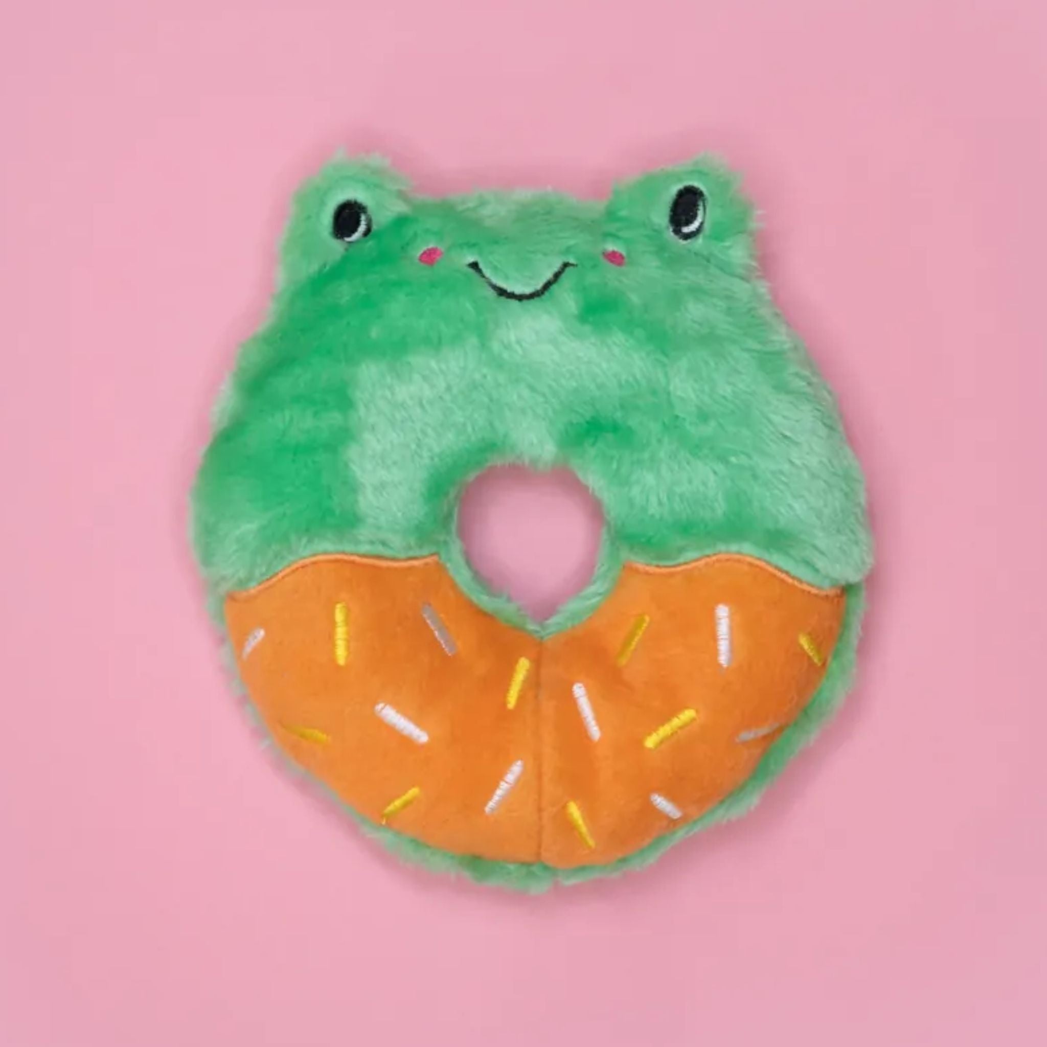 Zippy Paws Dog Toys Plush Donutz Buddies - Frog