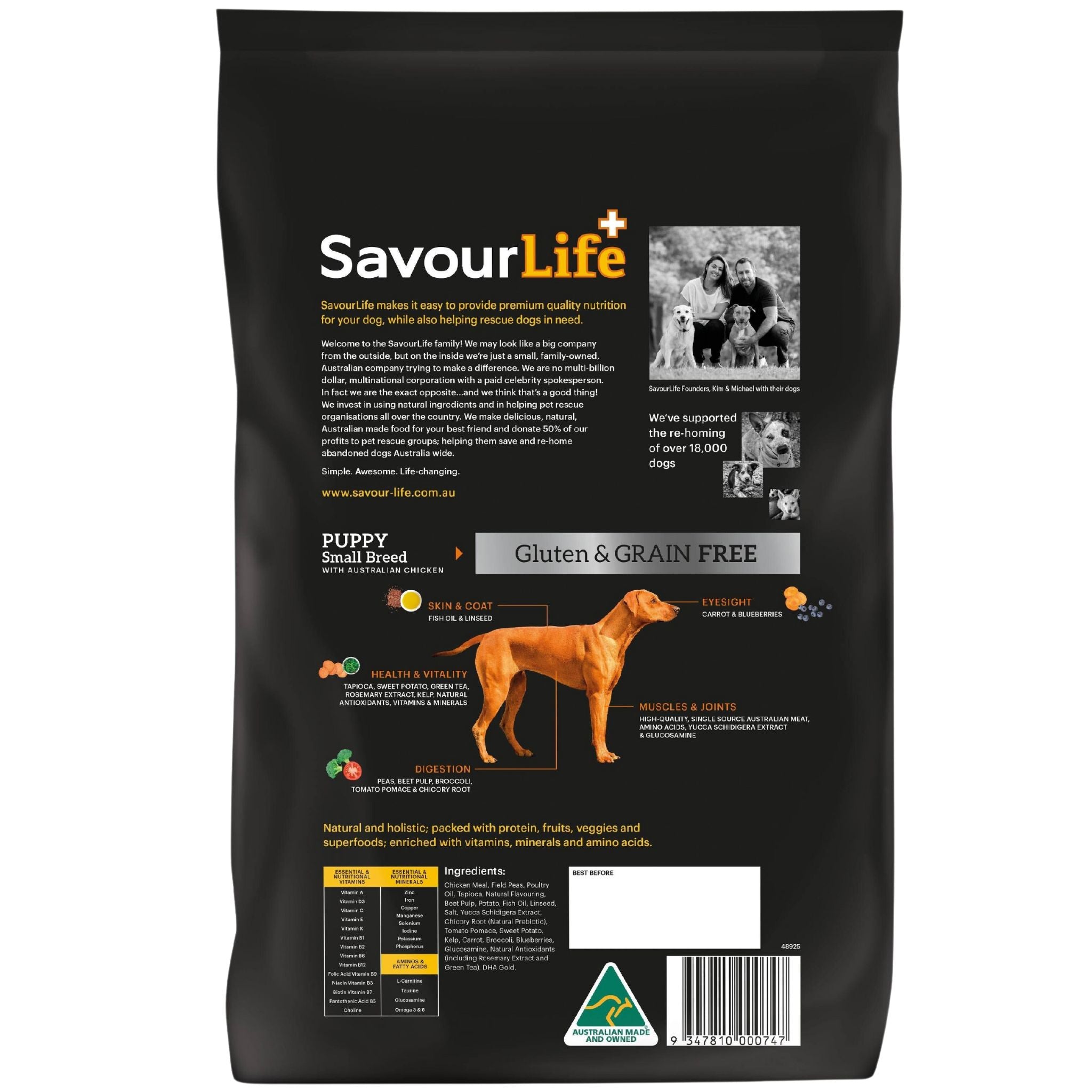 SavourLife Grain Free Small Breed Puppy Australian Chicken Dry Dog Food