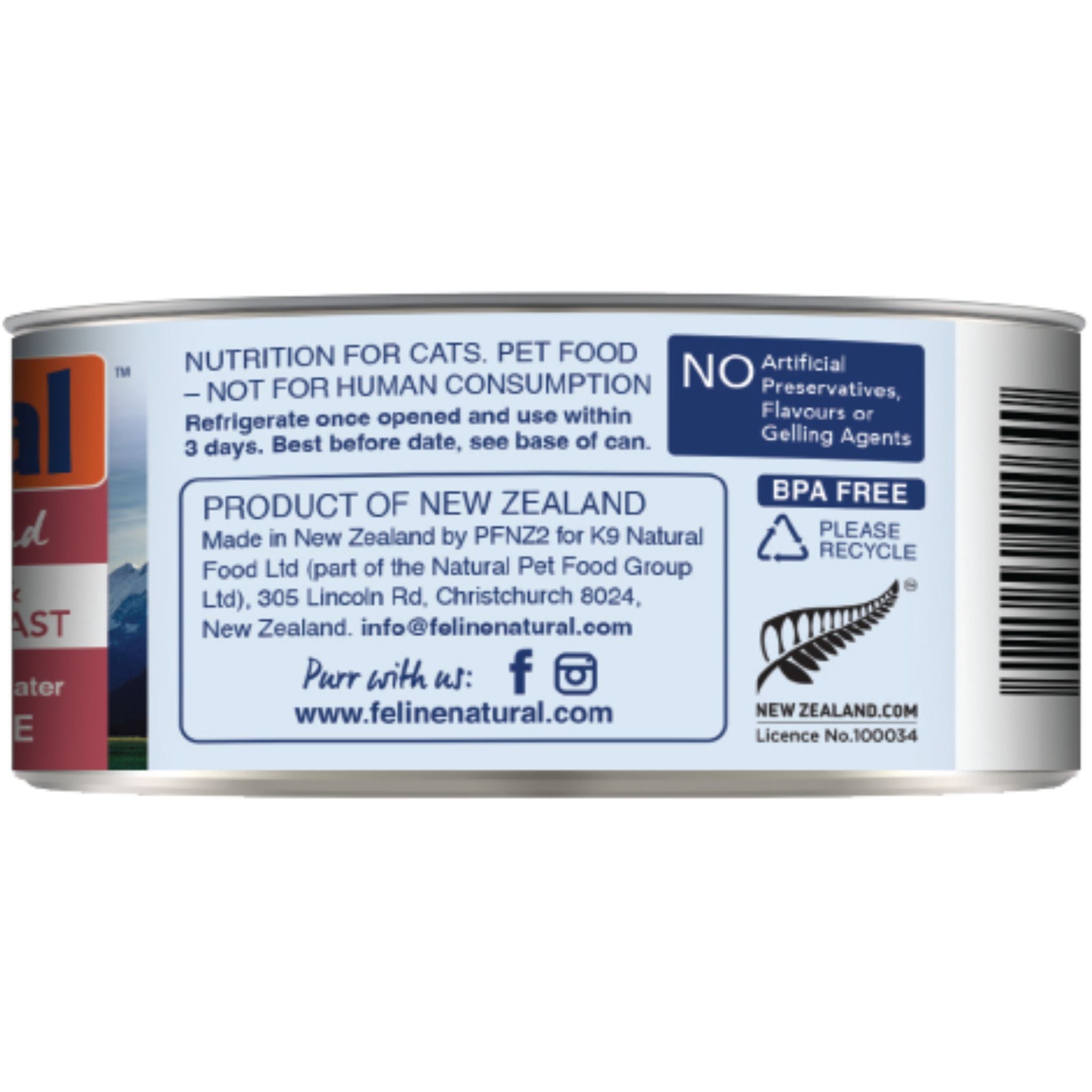 Feline Natural Canned Chicken & Venison