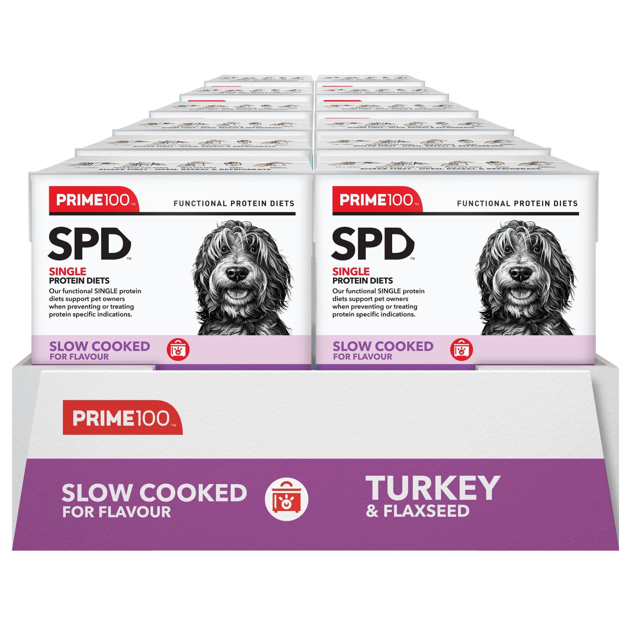 Prime100 SPD Slow Cooked Wet Dog Food Turkey & Flaxseed