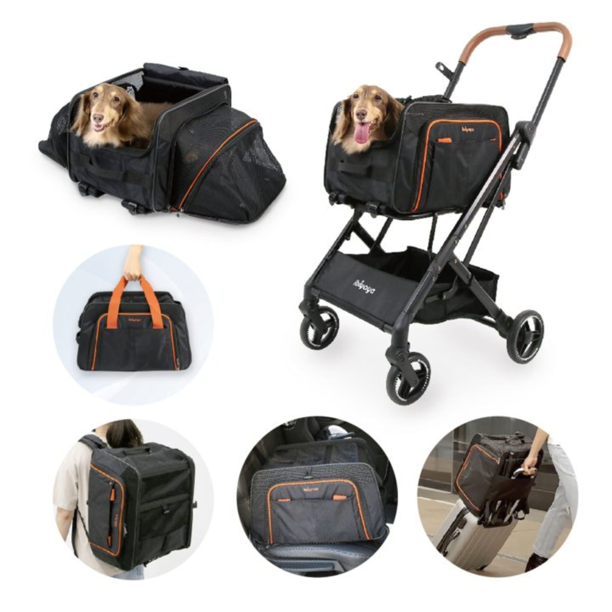 Ibiyaya JetPaw 3-in-1 Pet Stroller with Removable Carrier
