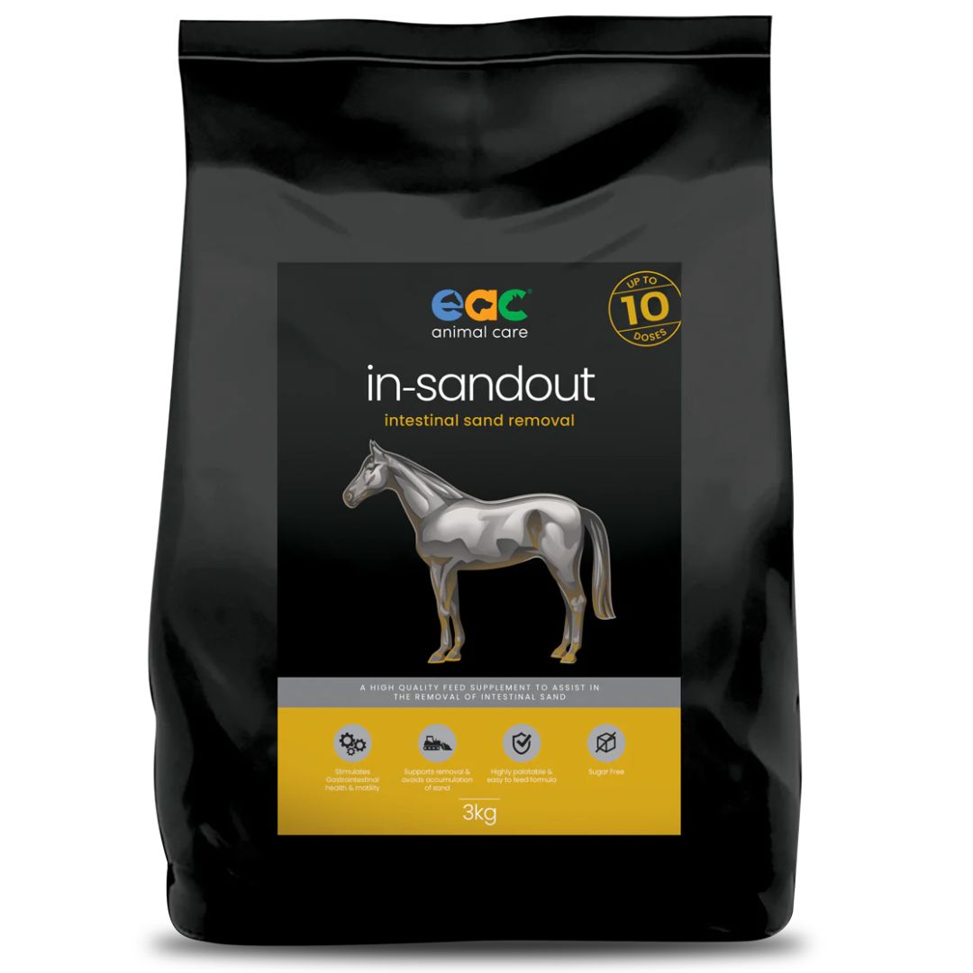 EAC Animal Care in-Sandout - intestinal Sand Removal Pellet for Horses - 3kg | PeekAPaw Pet Supplies