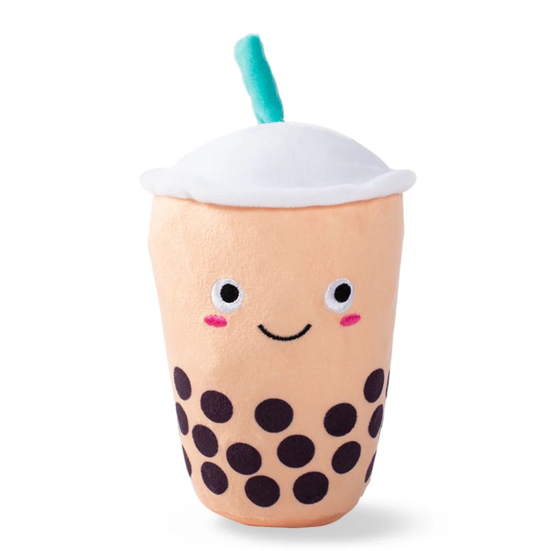 Fringe Studio Plush Squeaker Dog Toy - It's Boba Time | PeekAPaw Pet Supplies