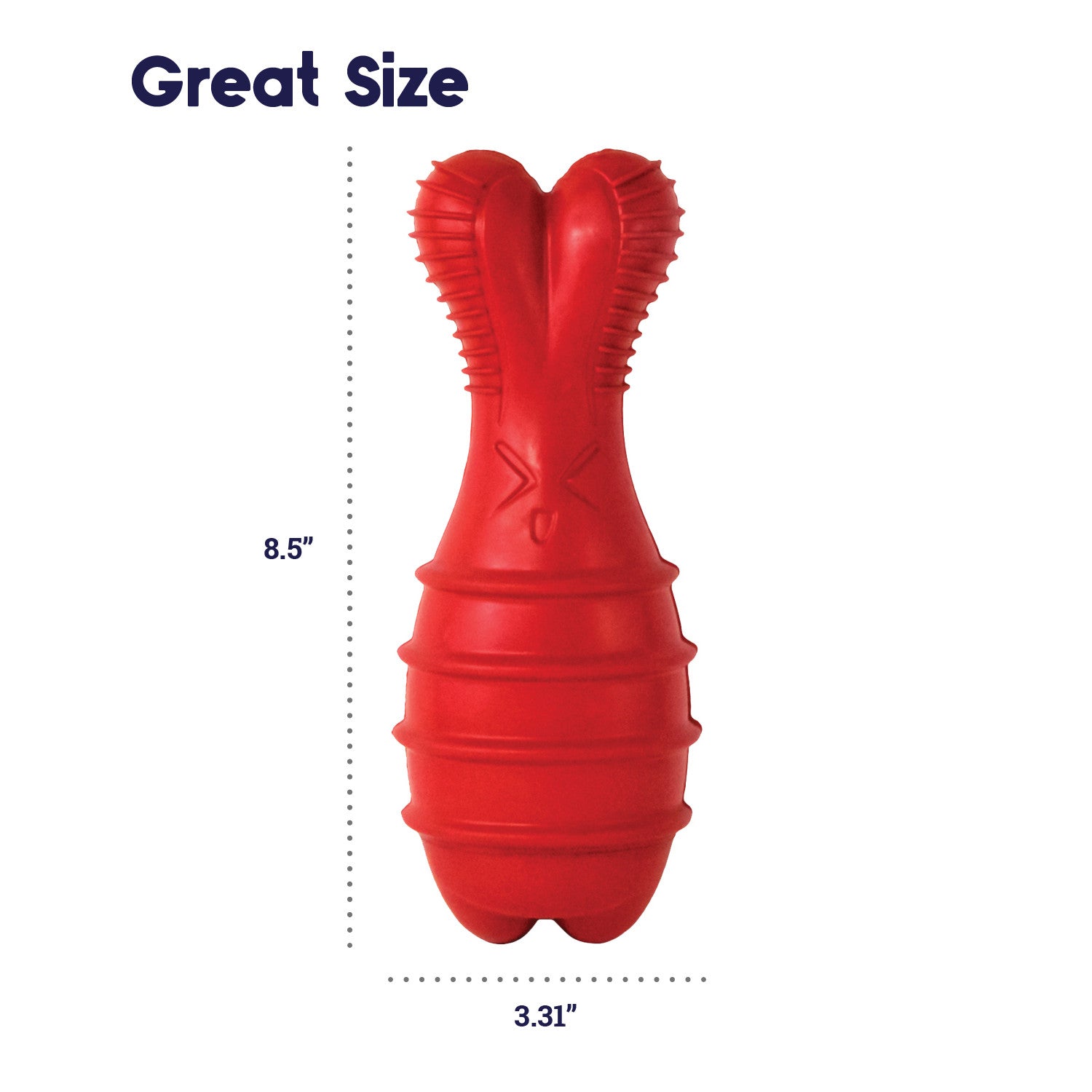 Petstages Grunt & Fetch Rubber Bunny Dog Toy