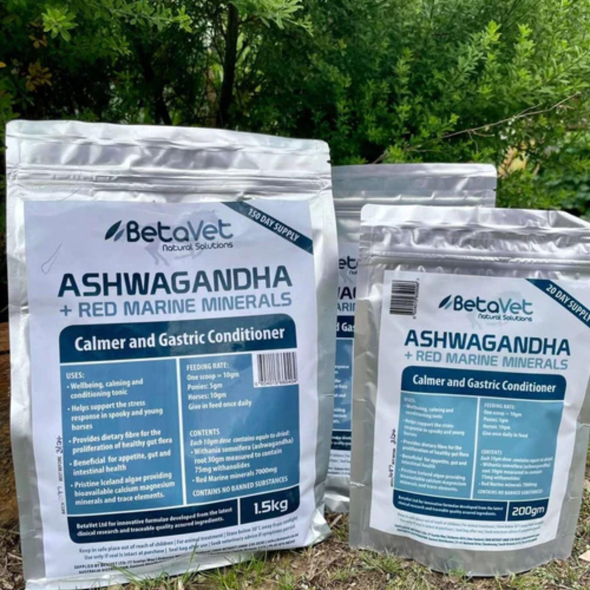 BetaVet Natural Solutions Ashwagandha + Red Marine Minerals for Horses