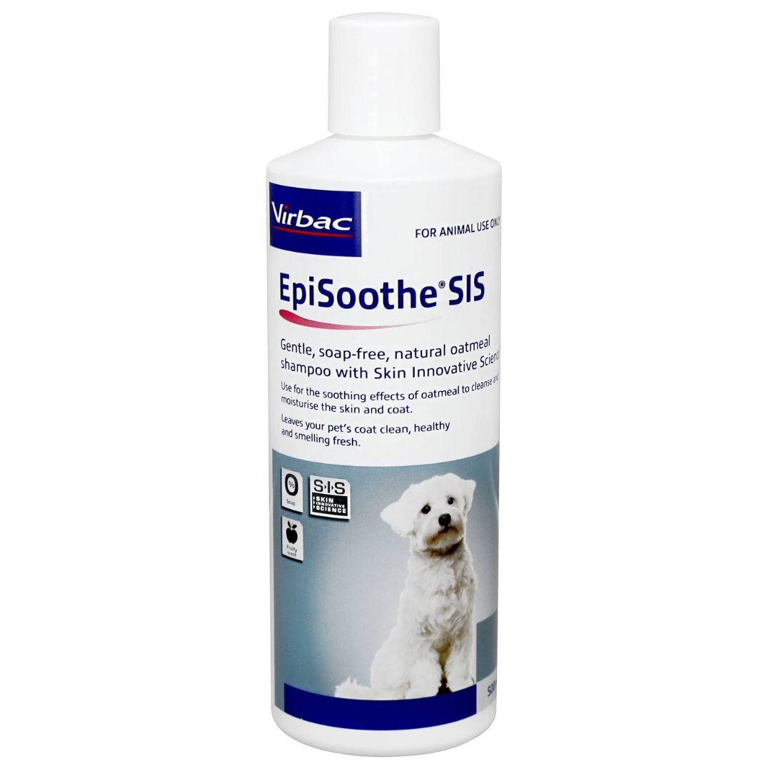 Virbac Episoothe SIS Moisturising Oatmeal Shampoo for Dogs - 500ml | PeekAPaw Pet Supplies