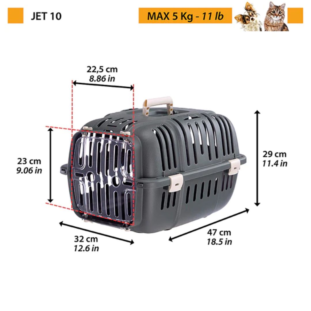 Ferplast JET Pet Carrier for Cats and Small Dogs - JET 10 | PeekAPaw Pet Supplies