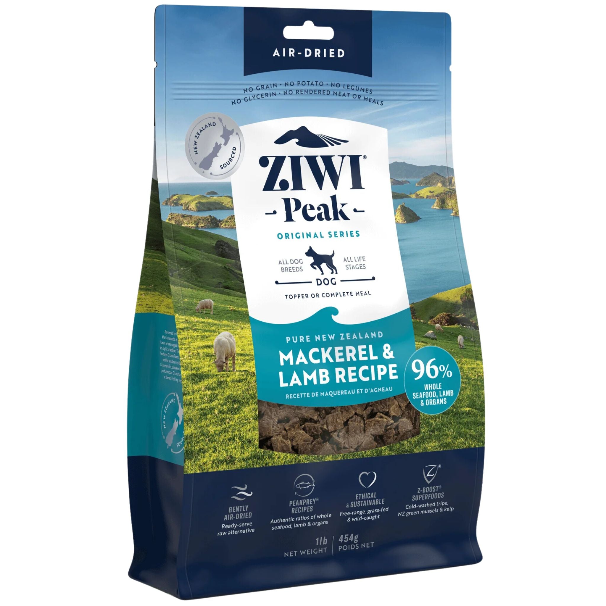 ziwi peak mackerel and lamb 454g