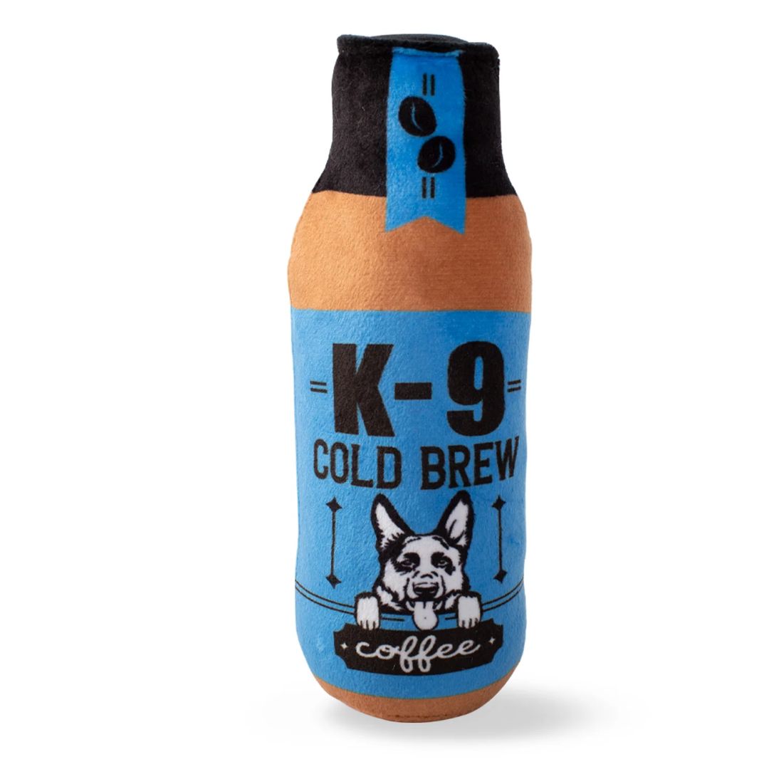 Fringe Studio Plush Squeaker Dog Toy - K-9 Cold Brew | PeekAPaw Pet Supplies