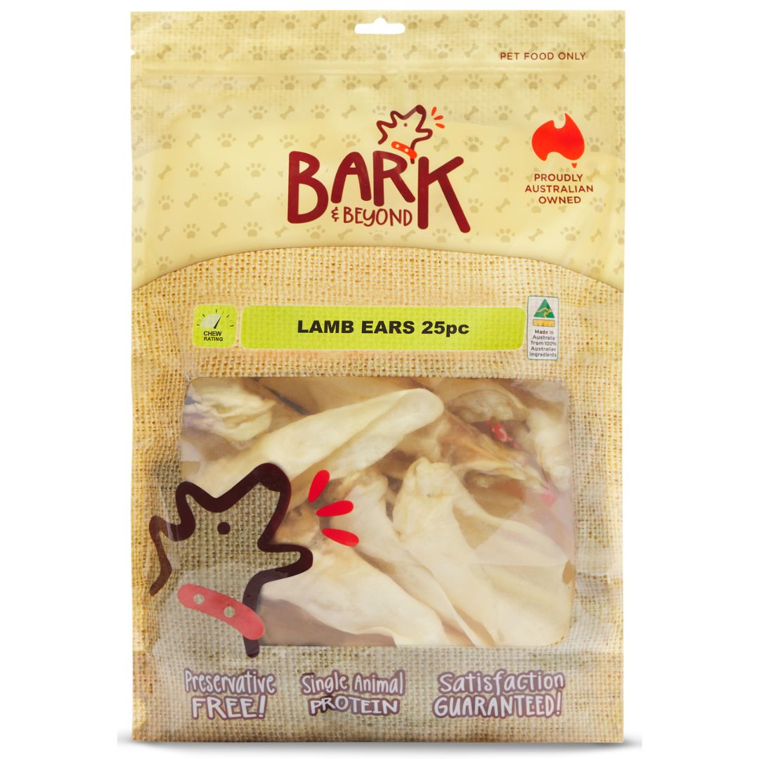 Bark & Beyond Lamb Ears - 25pc | PeekAPaw Pet Supplies