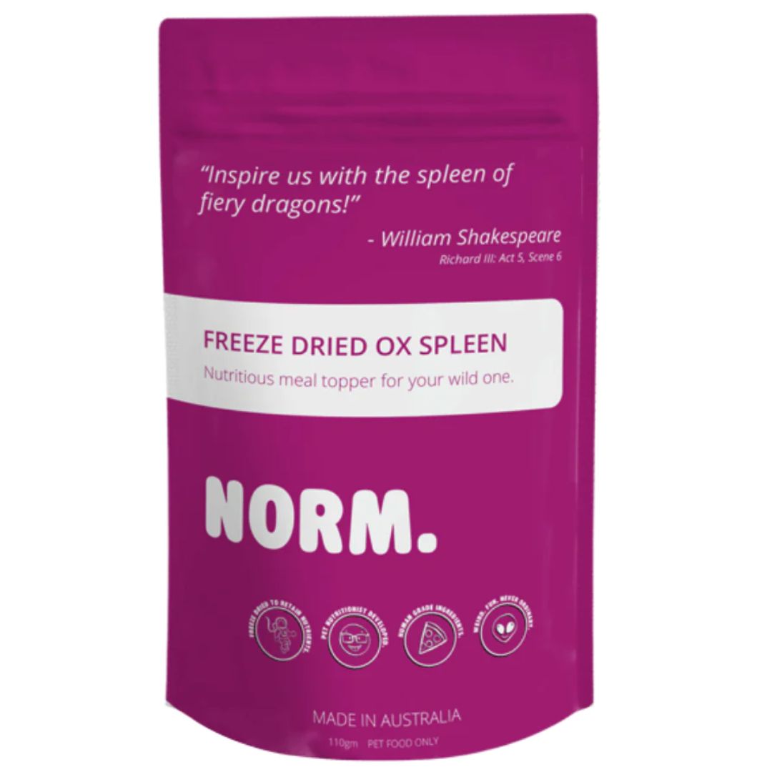 Norm Ox Spleen Meal Topper - 110g | PeekAPaw Pet Supplies