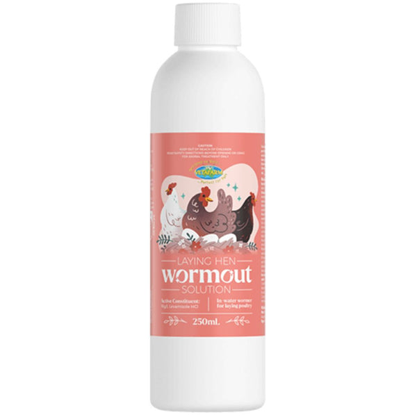 Vetafarm Laying Hen Wormout Solution - 250ml | PeekAPaw Pet Supplies
