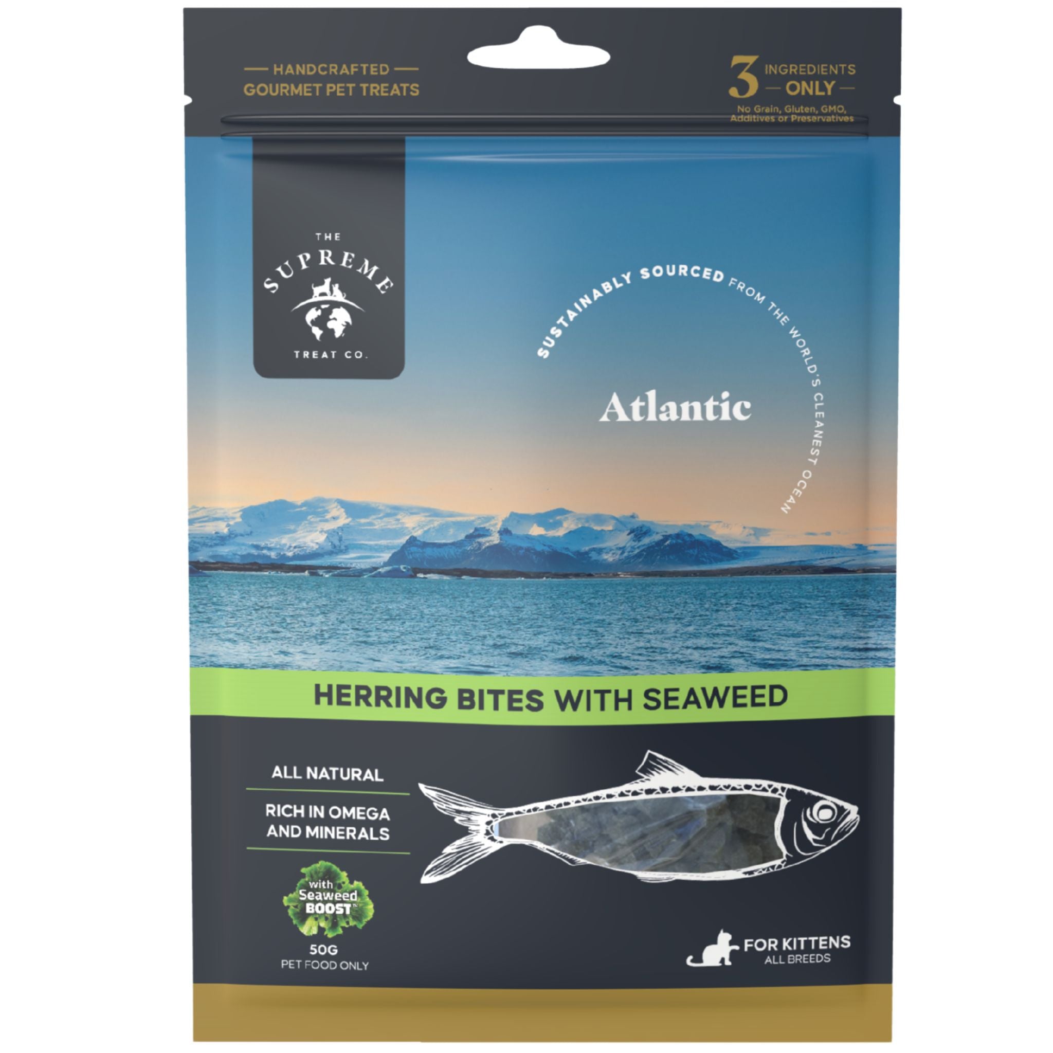 The Supreme Treat Co Herring & Seaweed Kitten Treats