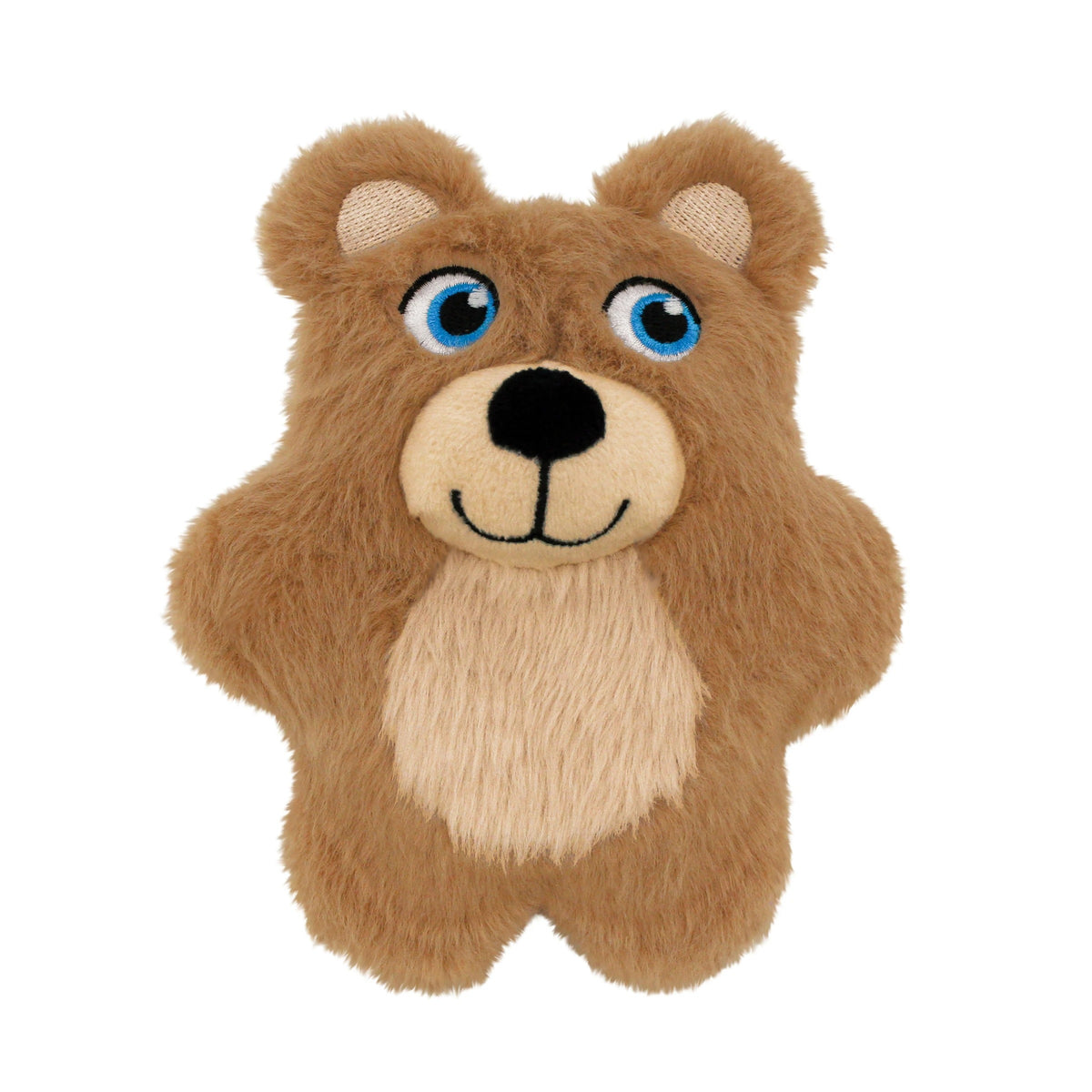 KONG Snuzzles Kiddos Teddy Bear plush dog toy out of the pack – front view