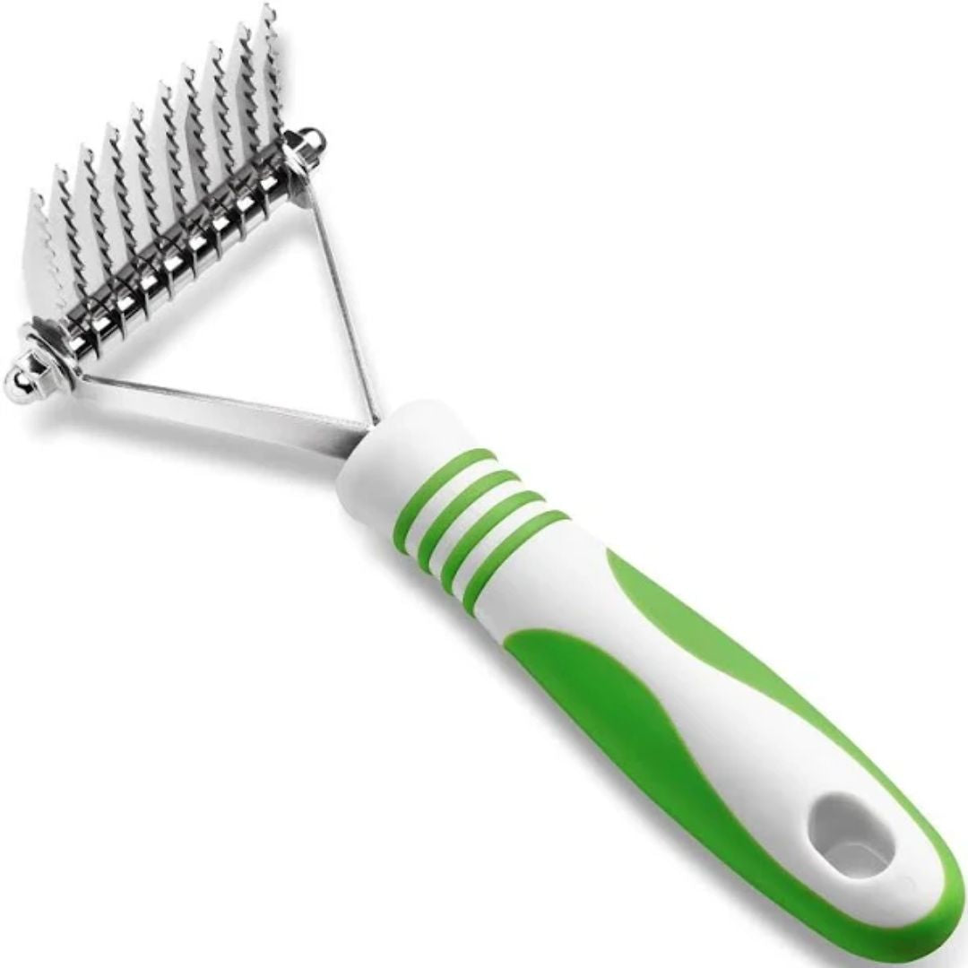 Andis Pet Grooming Dematting Rake White Lime Green | PeekAPaw Pet Supplies