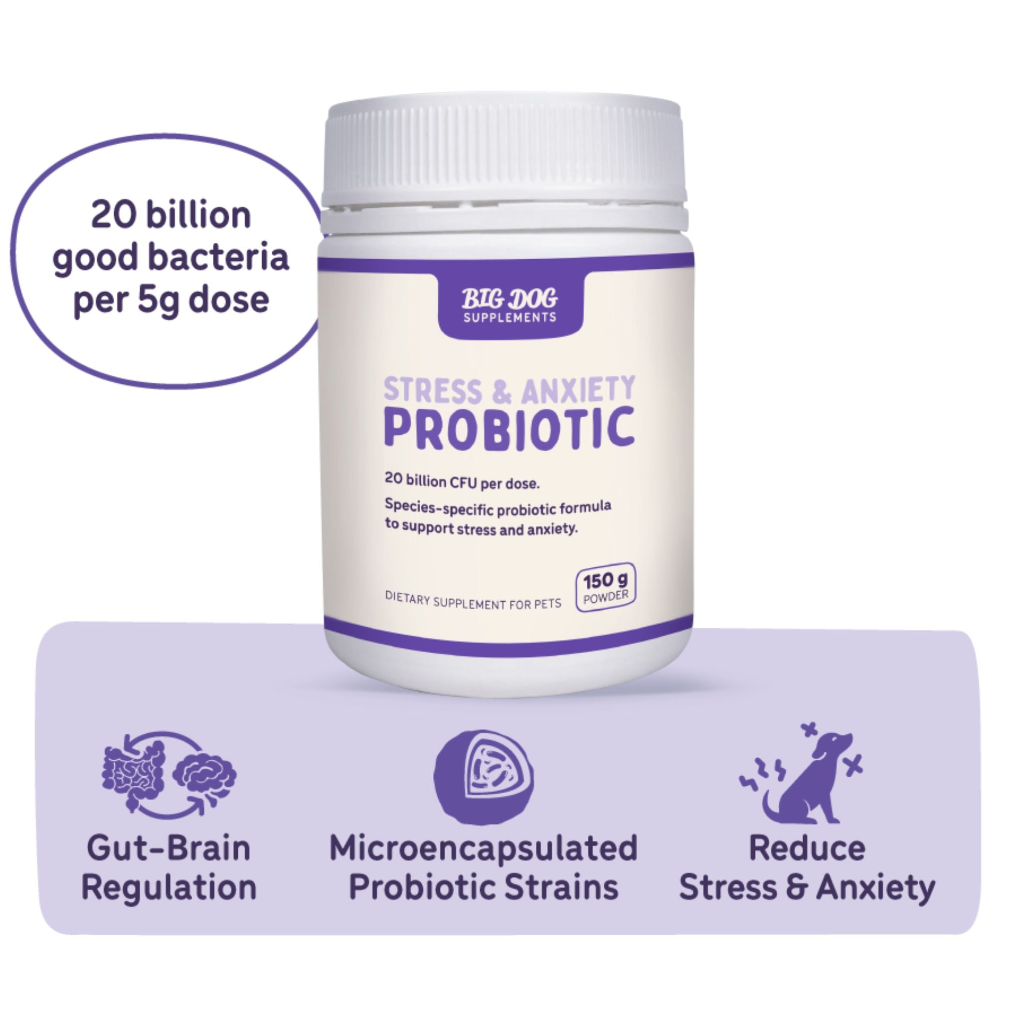 Big Dog Stress & Anxiety Probiotics for Pets