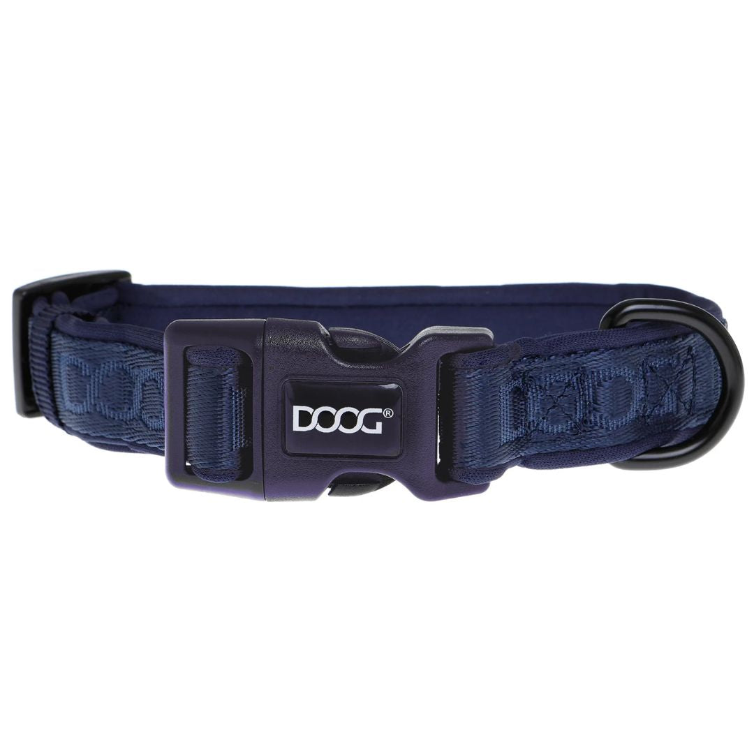 Doog Neosport Neoprene Dog Collar - Navy Blue - Medium | PeekAPaw Pet Supplies