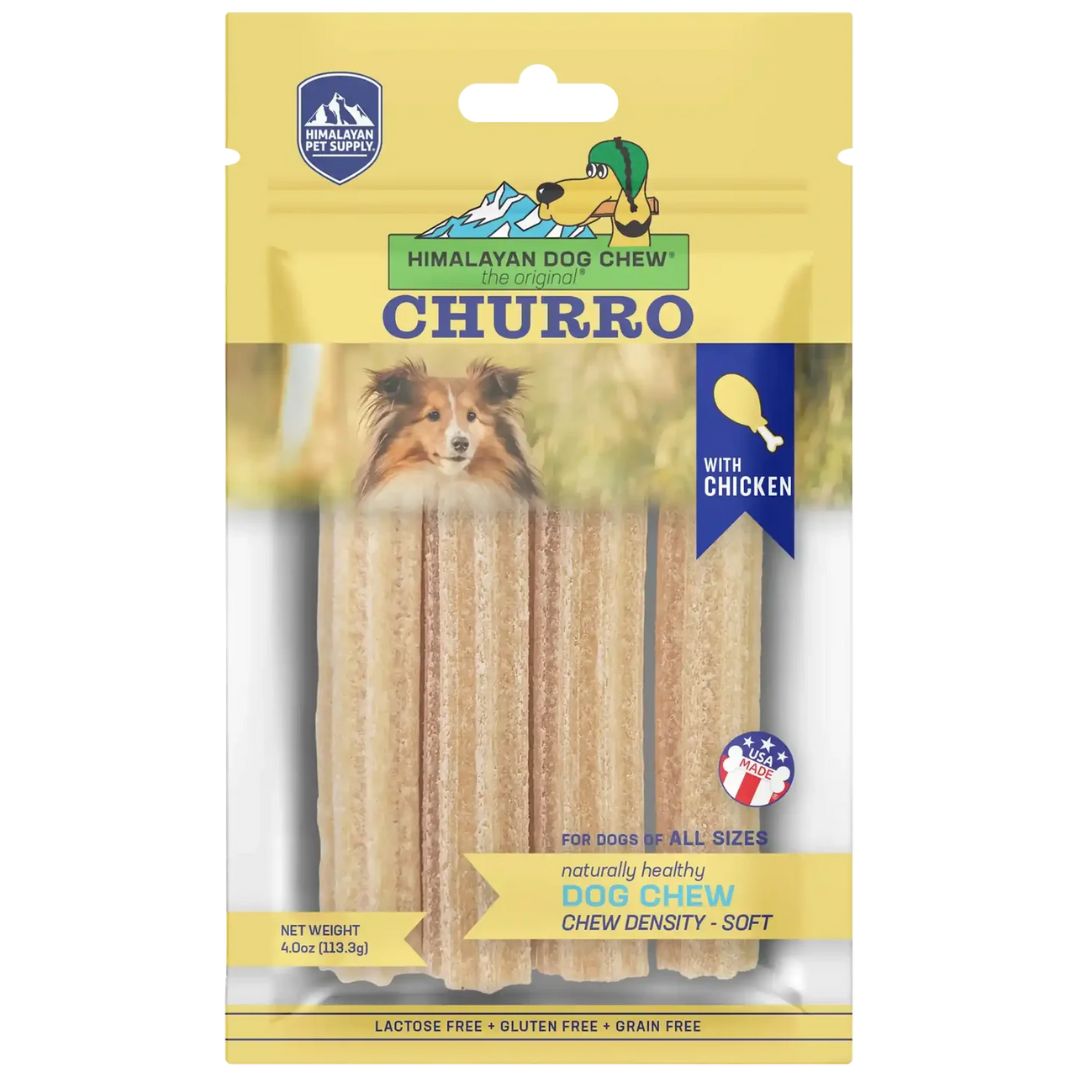 Himalayan Dog Chew Churro - Chicken - 113.3g | PeekAPaw Pet Supplies