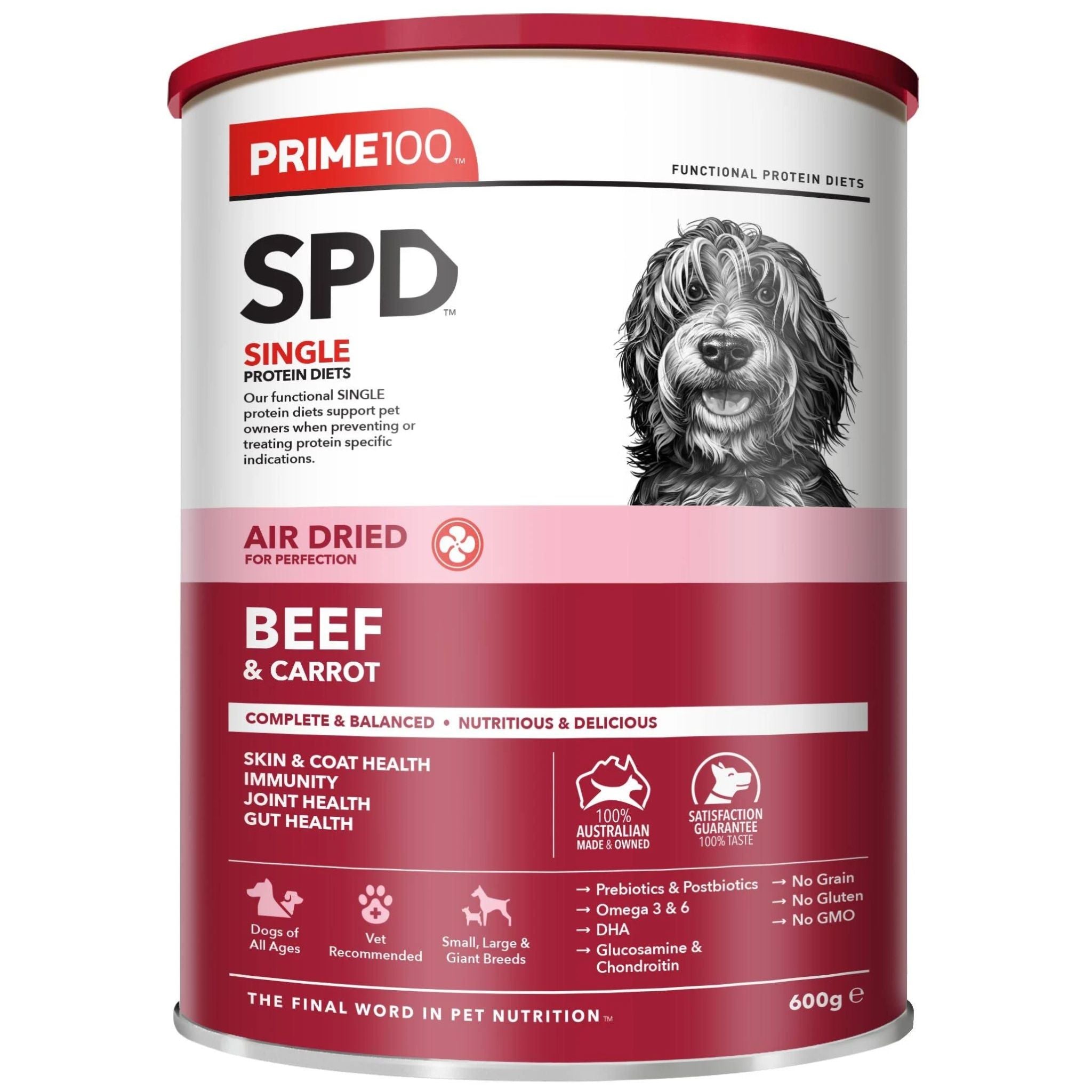 Prime100 SPD Air Dry Dog Food Beef & Carrot
