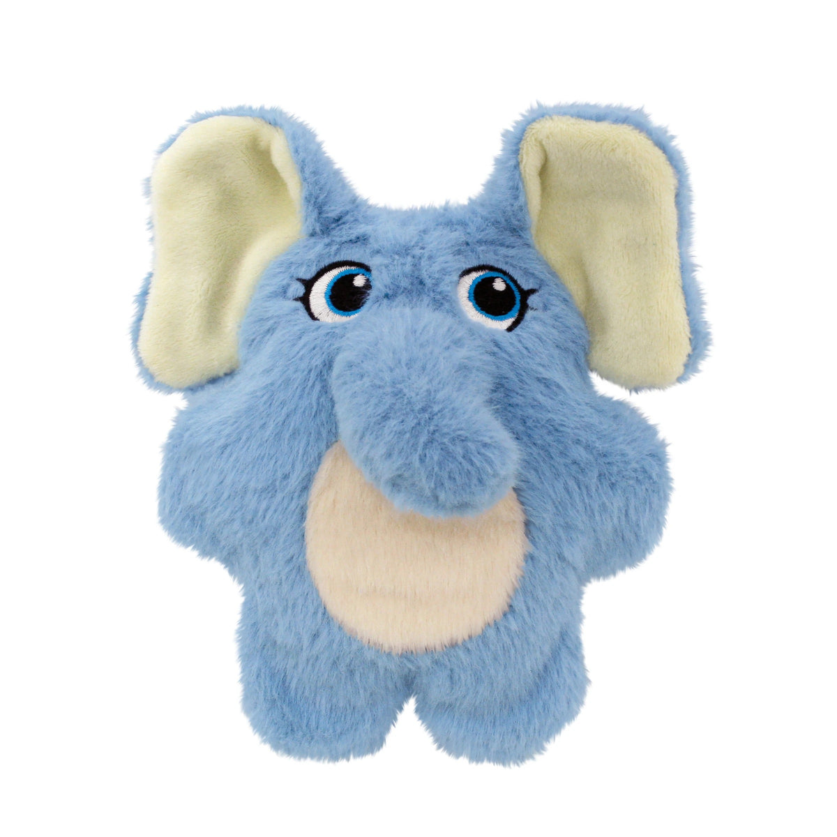 KONG Snuzzles Kiddos Elephant plush dog toy out of the pack – front view