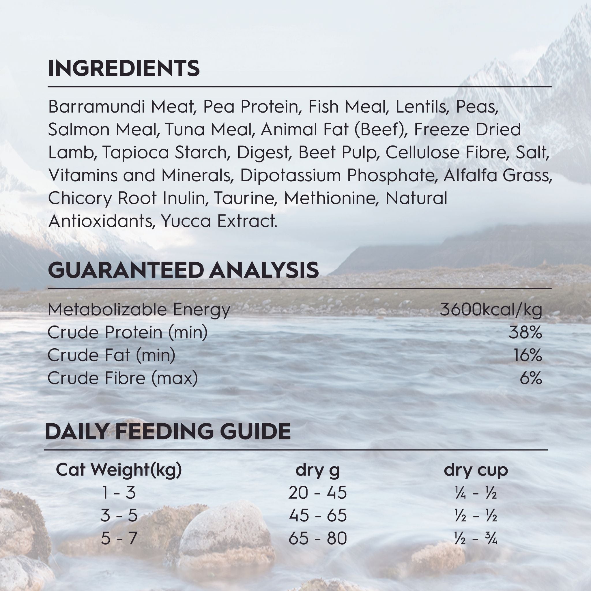 Trilogy Dry Adult Cat Food Australian Barramundi with Tuna + Freeze Dried Lamb