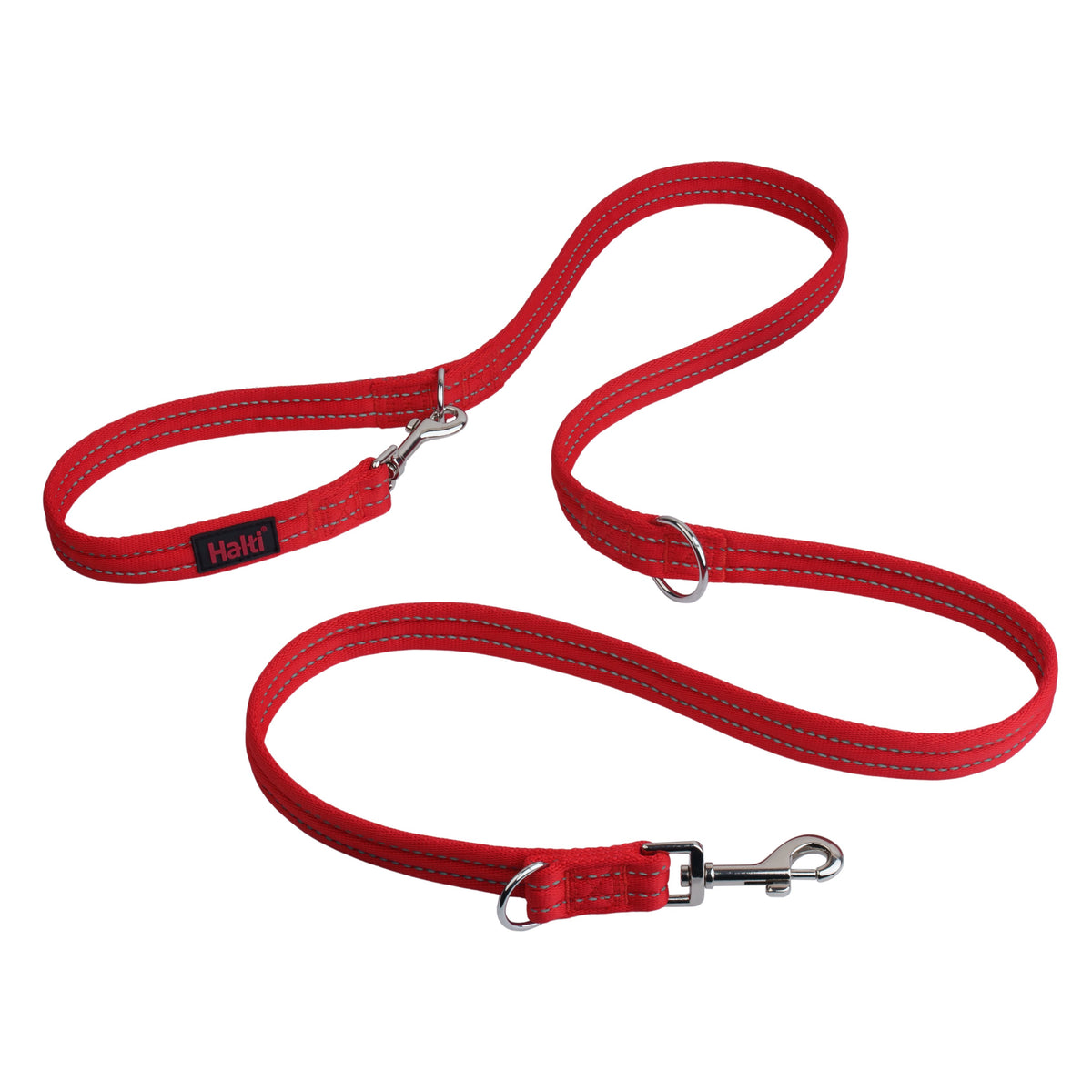 Halti Training Lead in red with padded handle and a trigger clip at each end