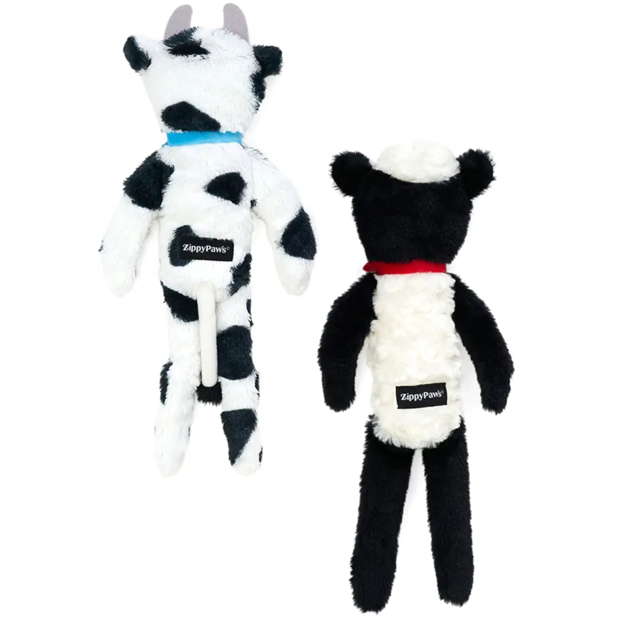 Zippy Paws Dog Toys Plush Fluppy Peltz - 2 Pack Sheep & Cow