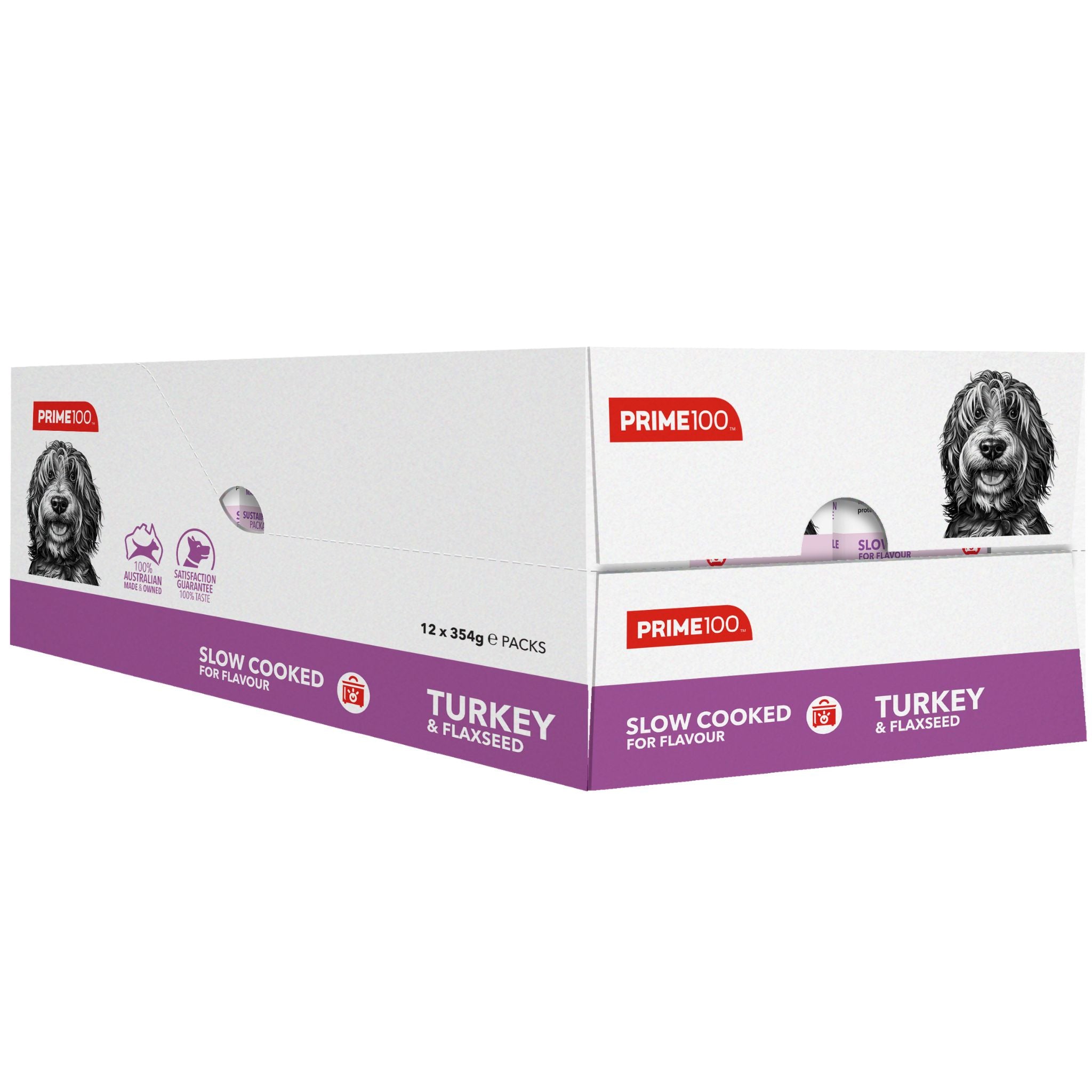 Prime100 SPD Slow Cooked Wet Dog Food Turkey & Flaxseed