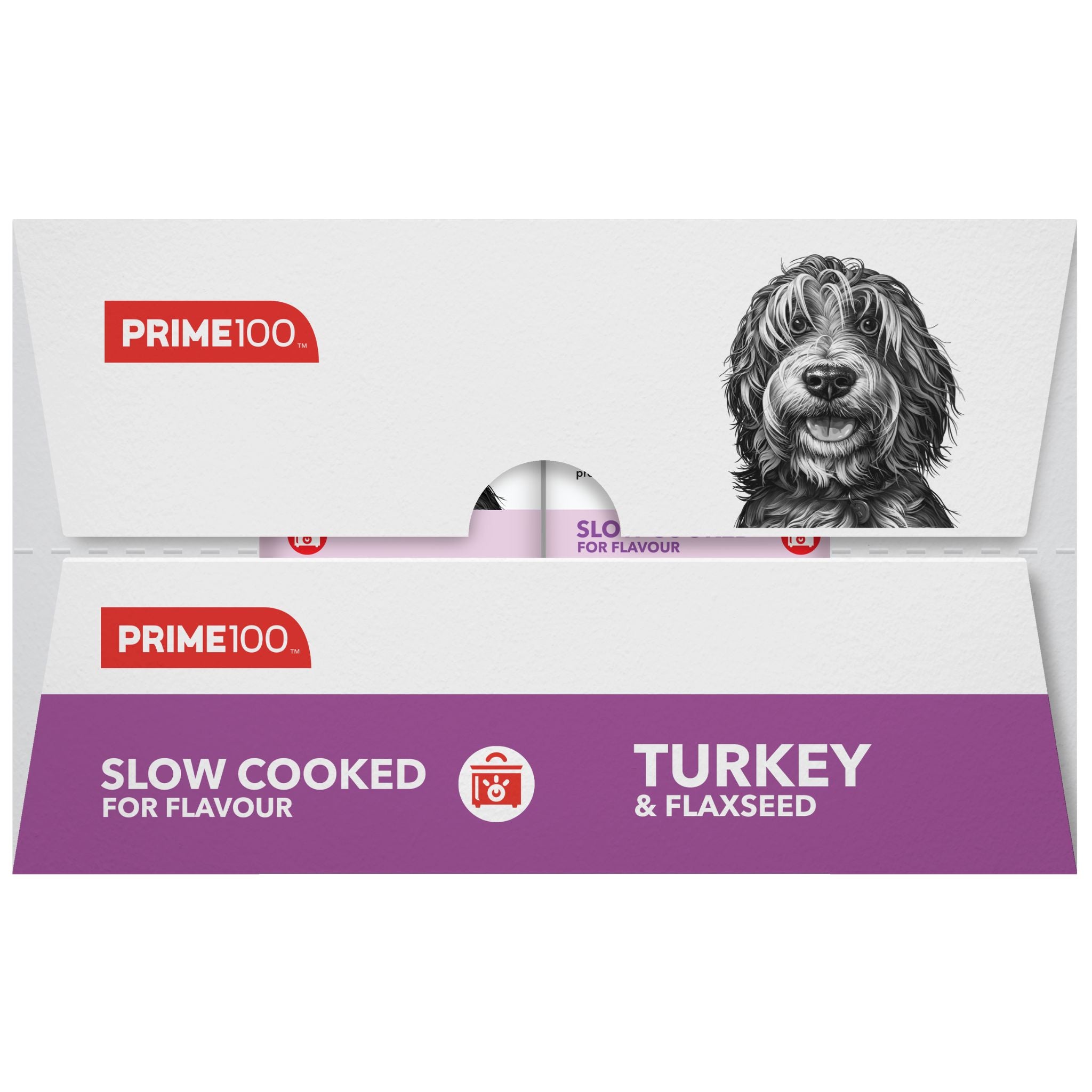 Prime100 SPD Slow Cooked Wet Dog Food Turkey & Flaxseed
