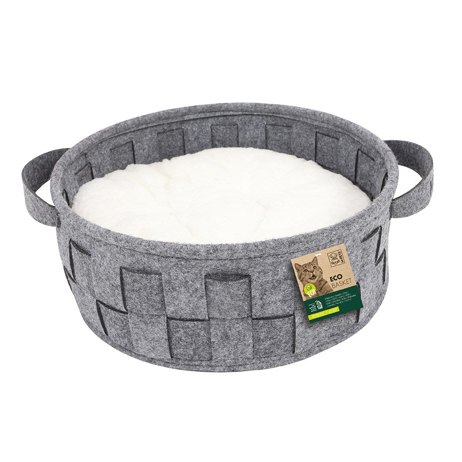 M-Pets ECO BASKET Cat Bed Grey