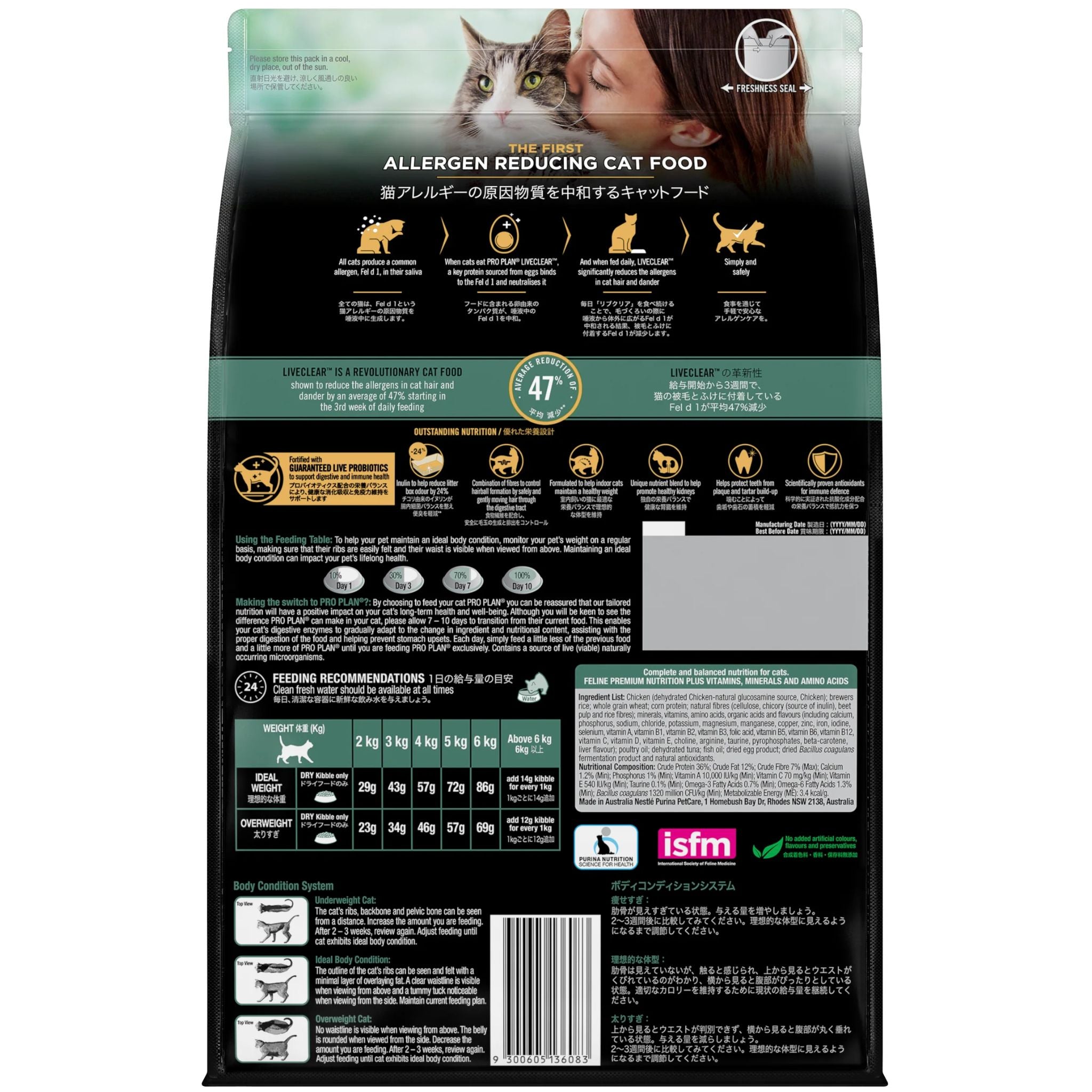 PRO PLAN LIVECLEAR Adult Indoor Hairball Control Chicken Formula with Probiotics Dry Cat Food