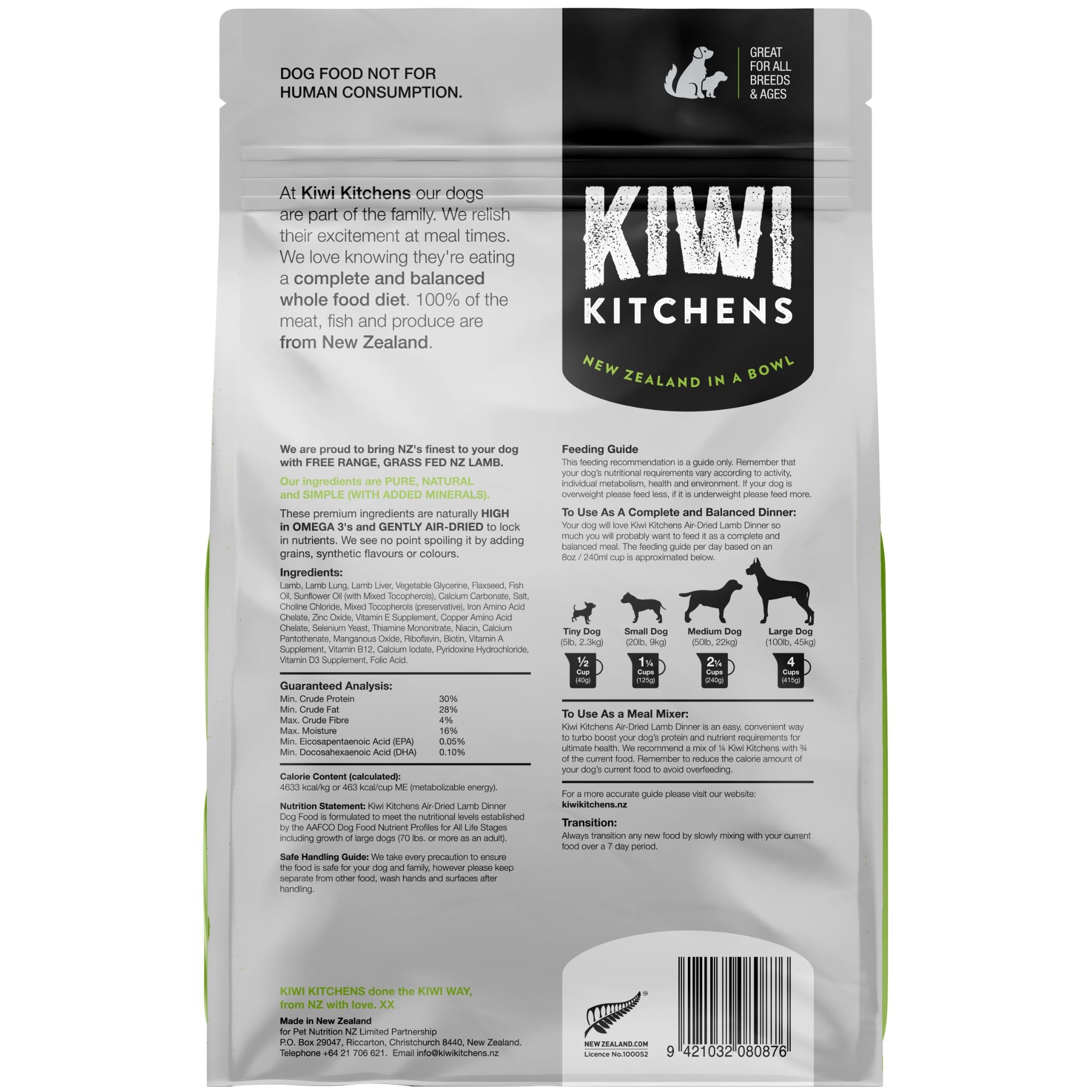 Kiwi Kitchens Air Dried Dog Food Chicken Dinner
