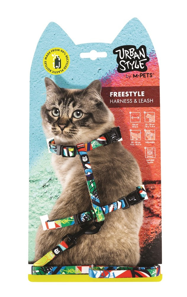M-Pets Urban Style Eco Cat Harness & Leash Set