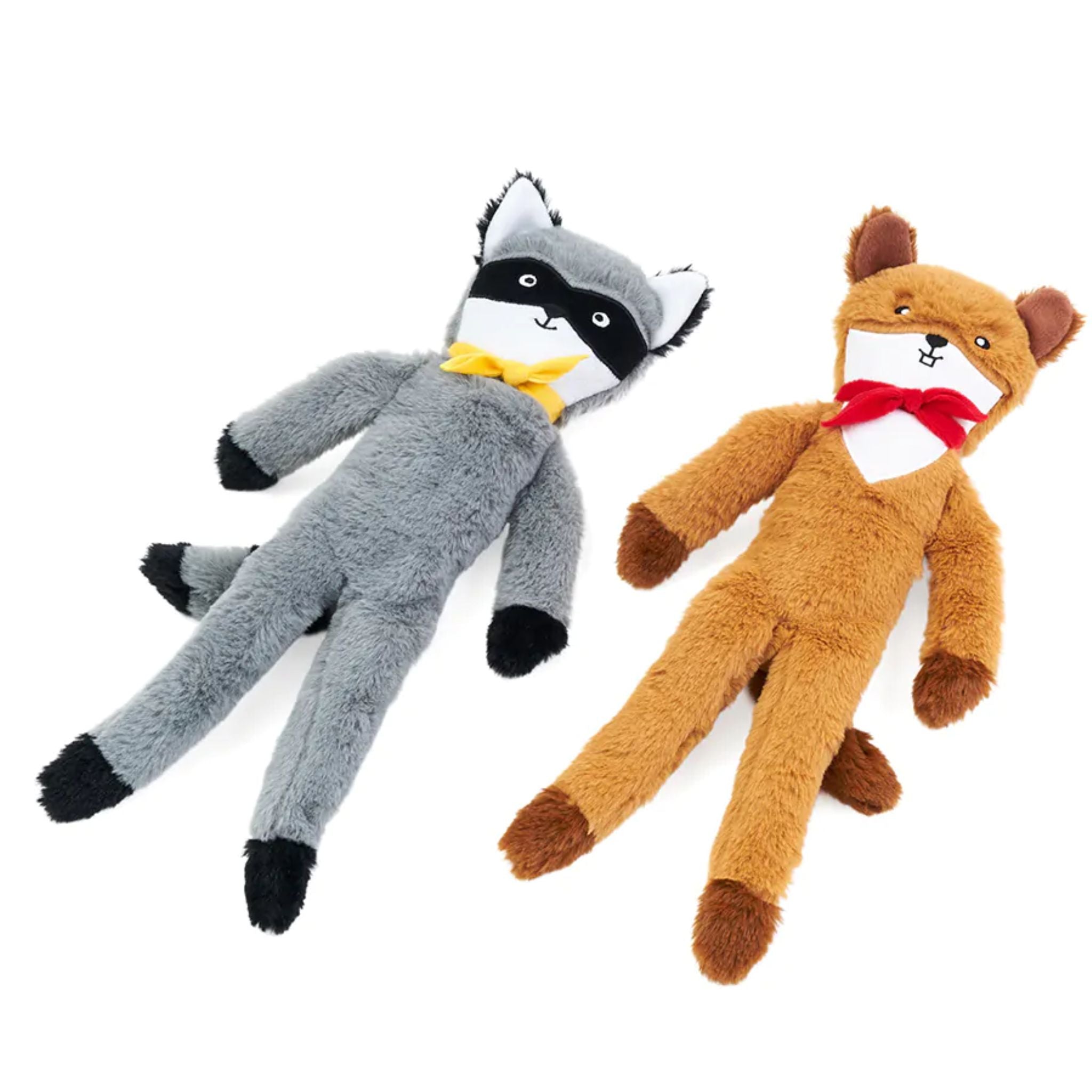 Zippy Paws Dog Toys Plush Fluppy Peltz - Squirrel & Raccoon