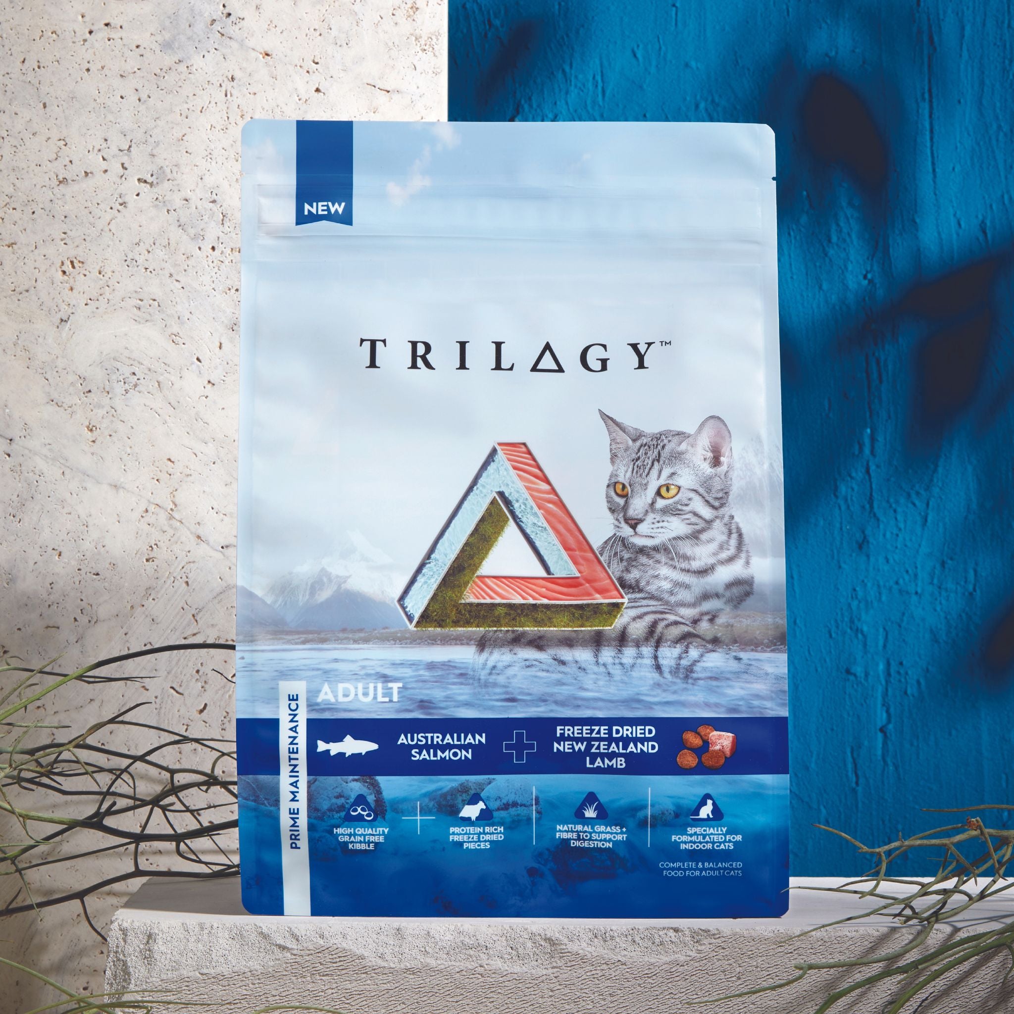 Trilogy Dry Adult Cat Food Australian Salmon + Freeze Dried Lamb
