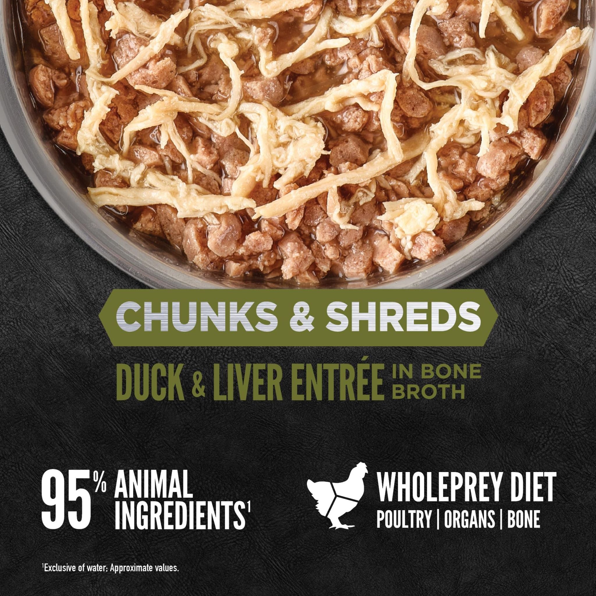 Orijen Wet Cat Food Chunks & Shreds Duck and Liver Entree