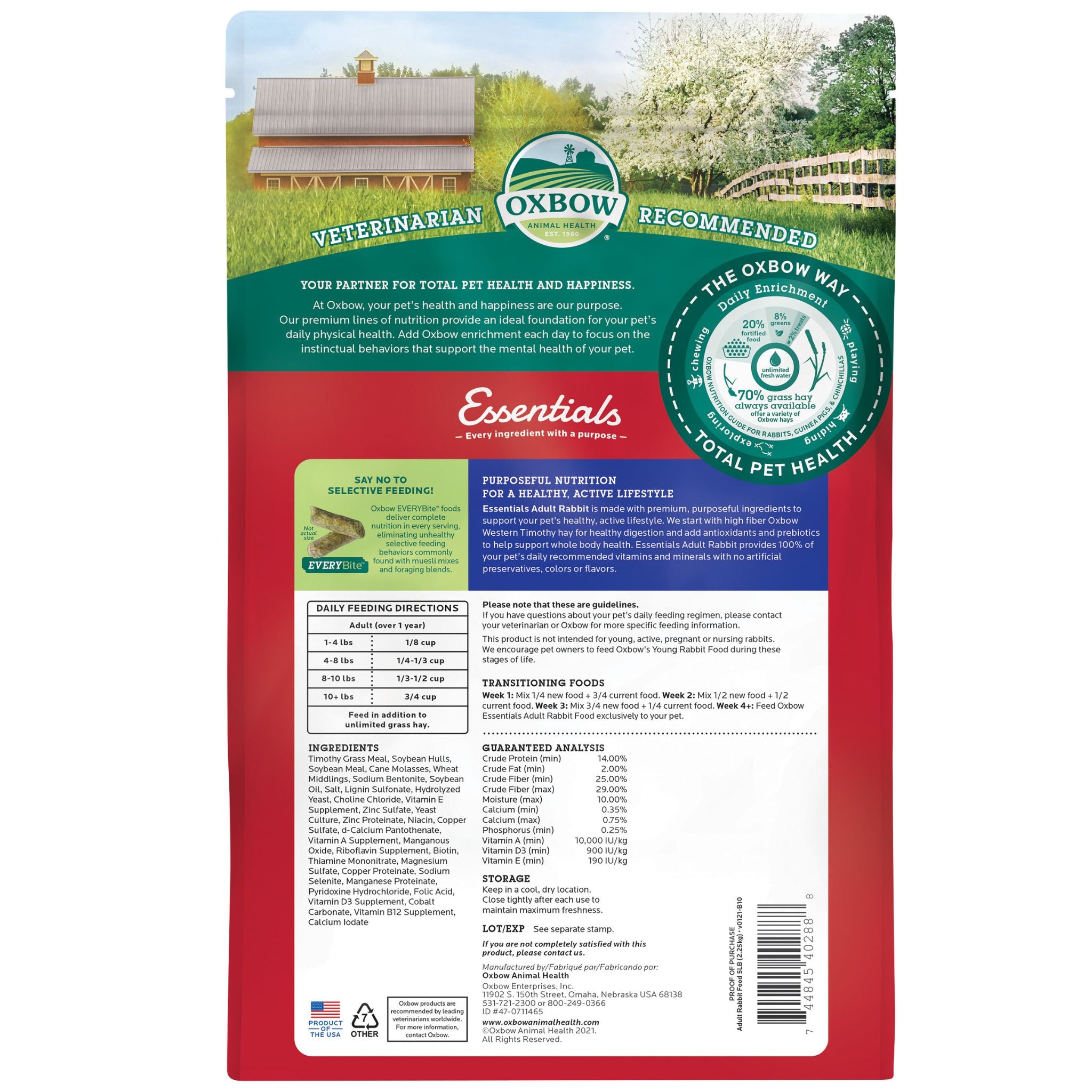 Oxbow Essentials Adult Rabbit Food