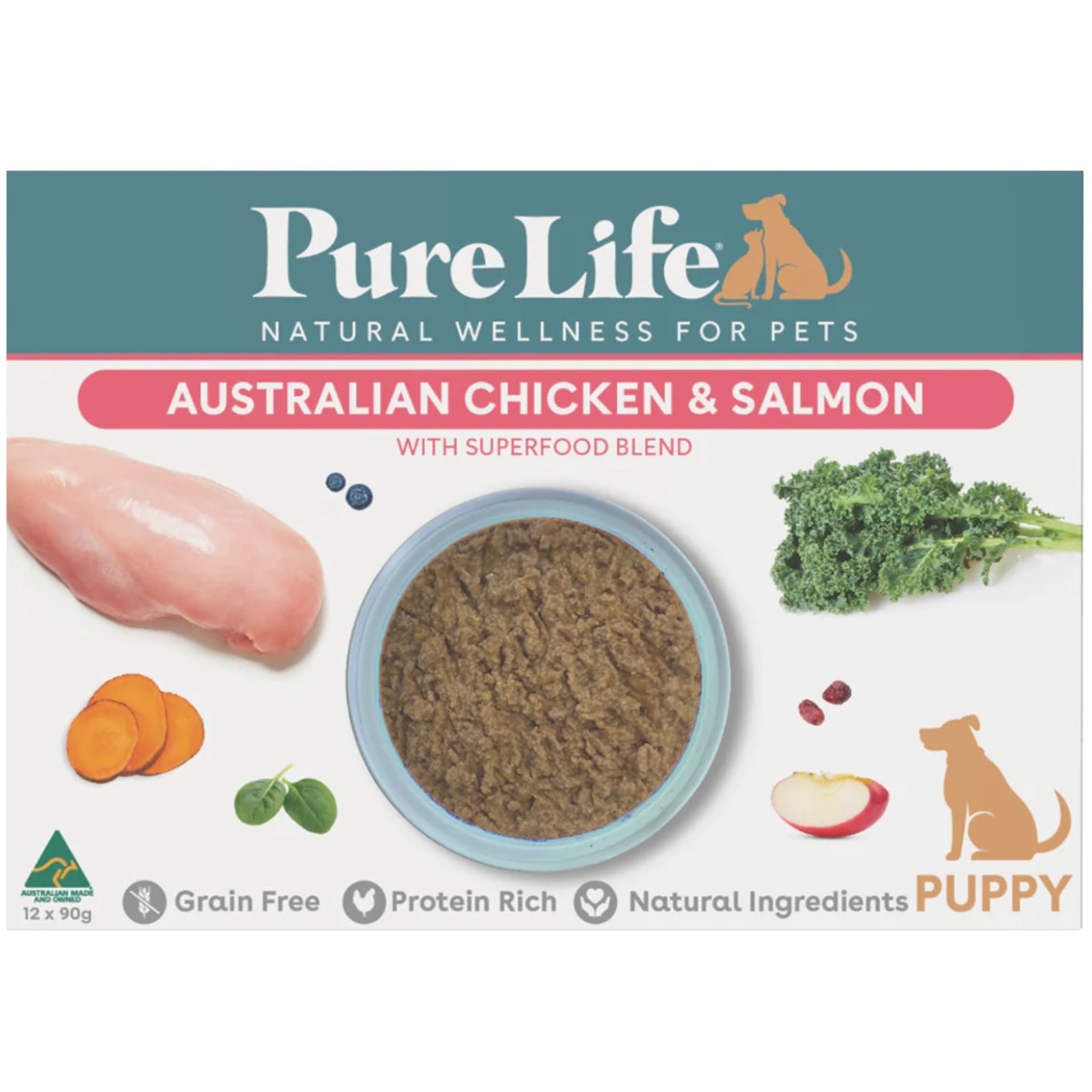 Pure Life Wet Puppy Food Australia Chicken & Salmon Pate